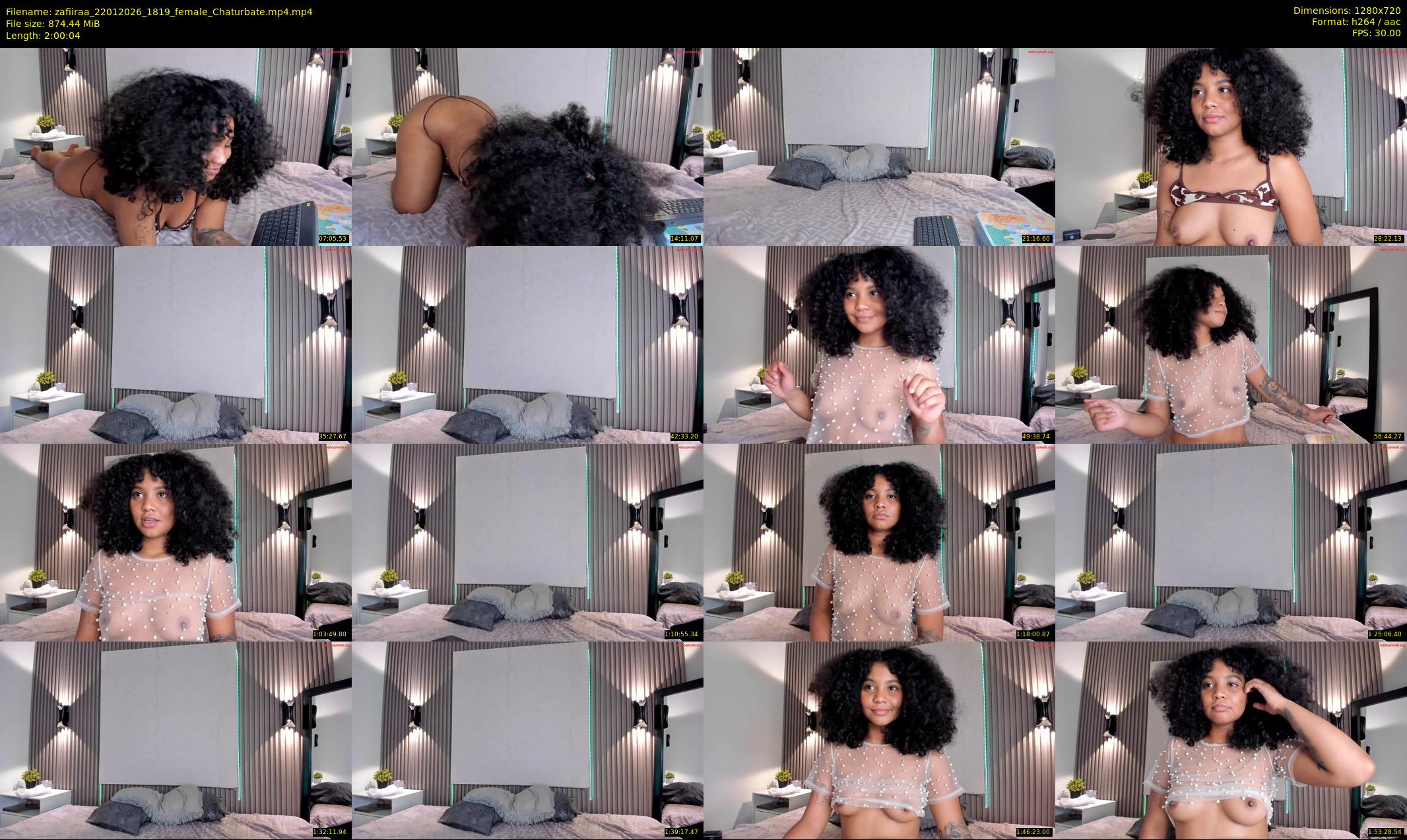 zafiiraa — 121 minute Chaturbate female cam show recording, 720p, Jan 22, 2026