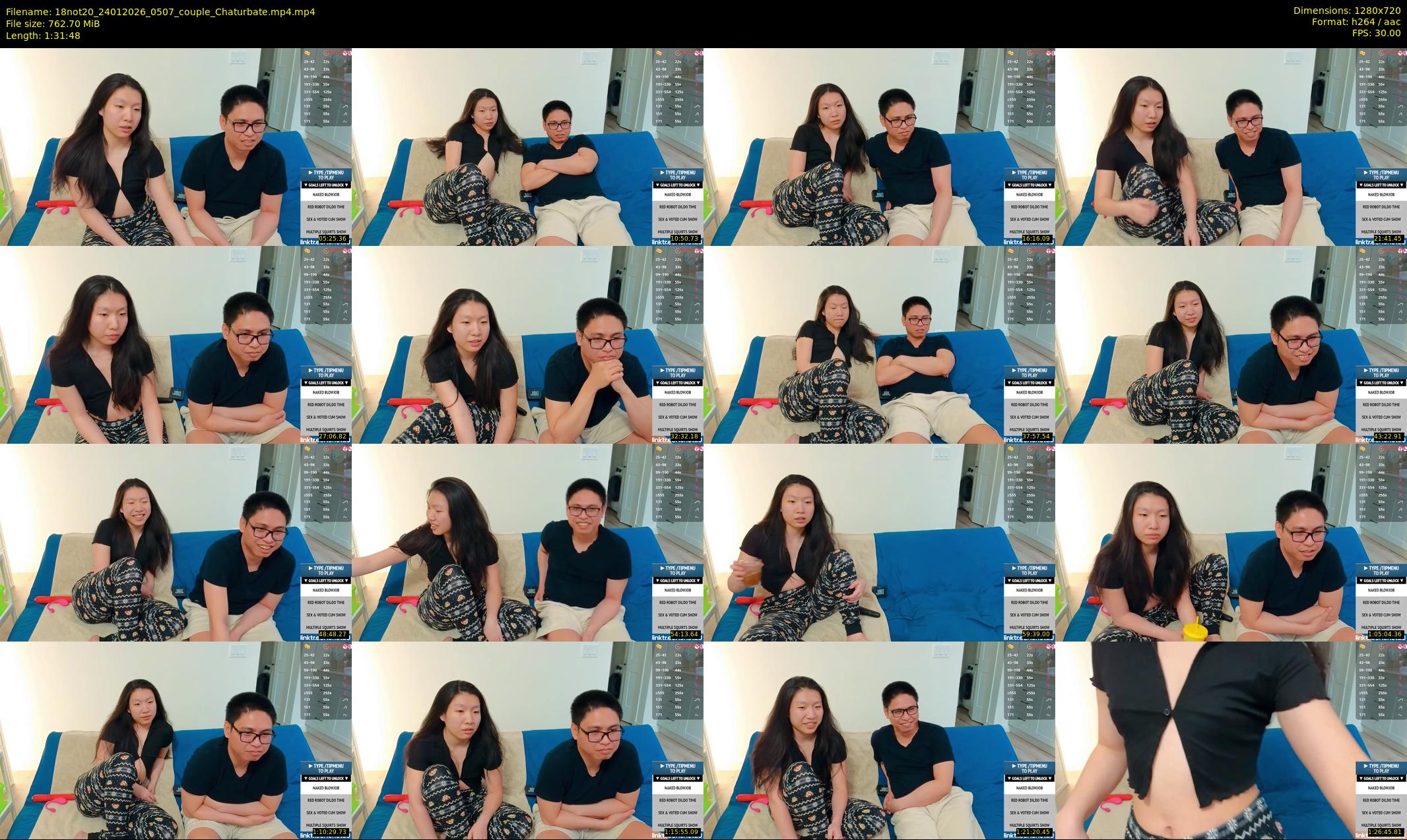 18not20 — 92 minute Chaturbate couple cam show recording, 720p, Jan 24, 2026