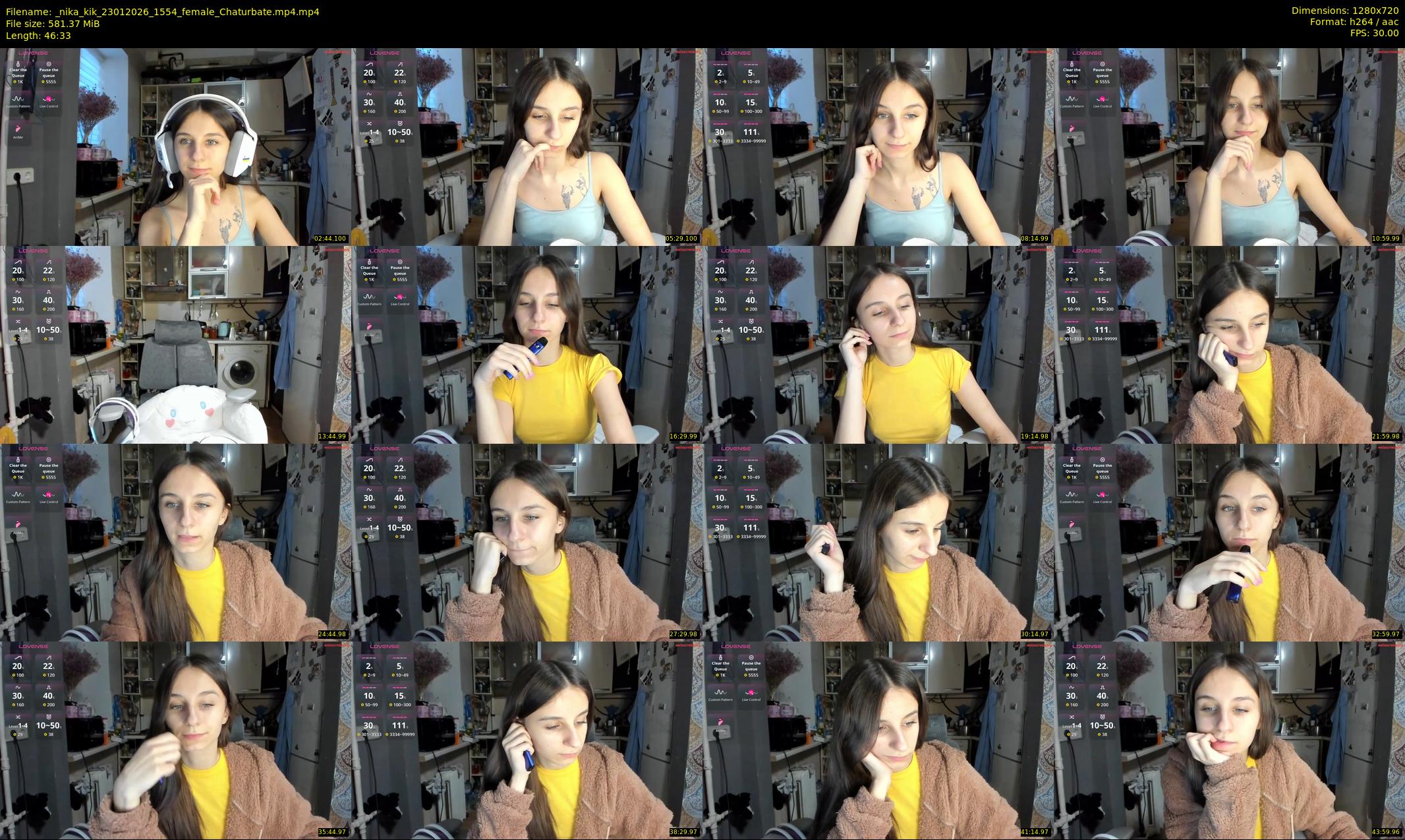 _nika_kik — 47 minute Chaturbate female cam show recording, 720p, Jan 23, 2026