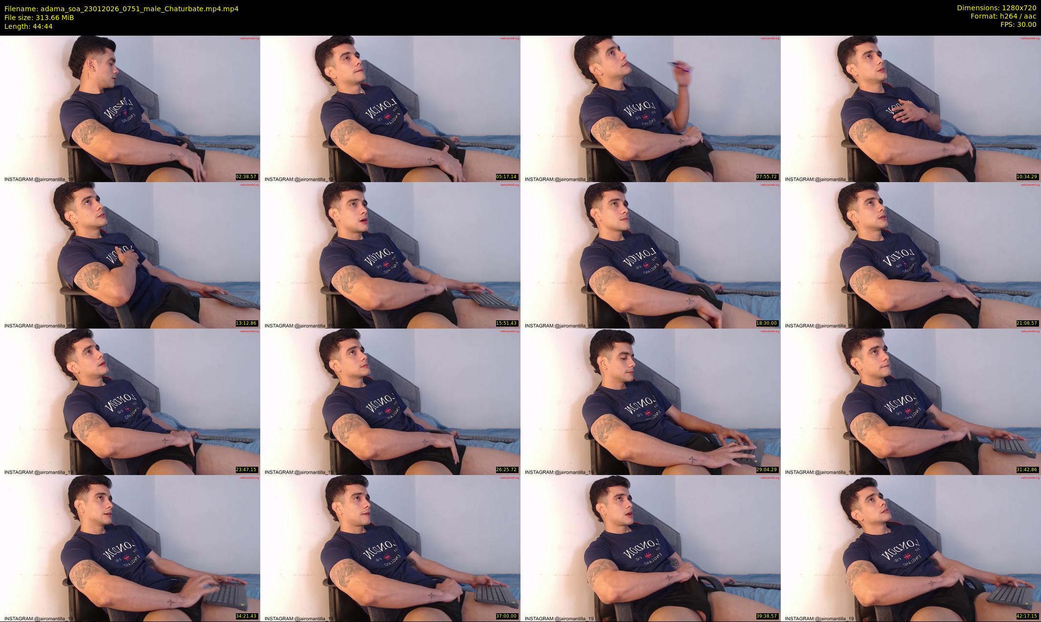 adama_soa — 45 minute Chaturbate male cam show recording, 720p, Jan 23, 2026