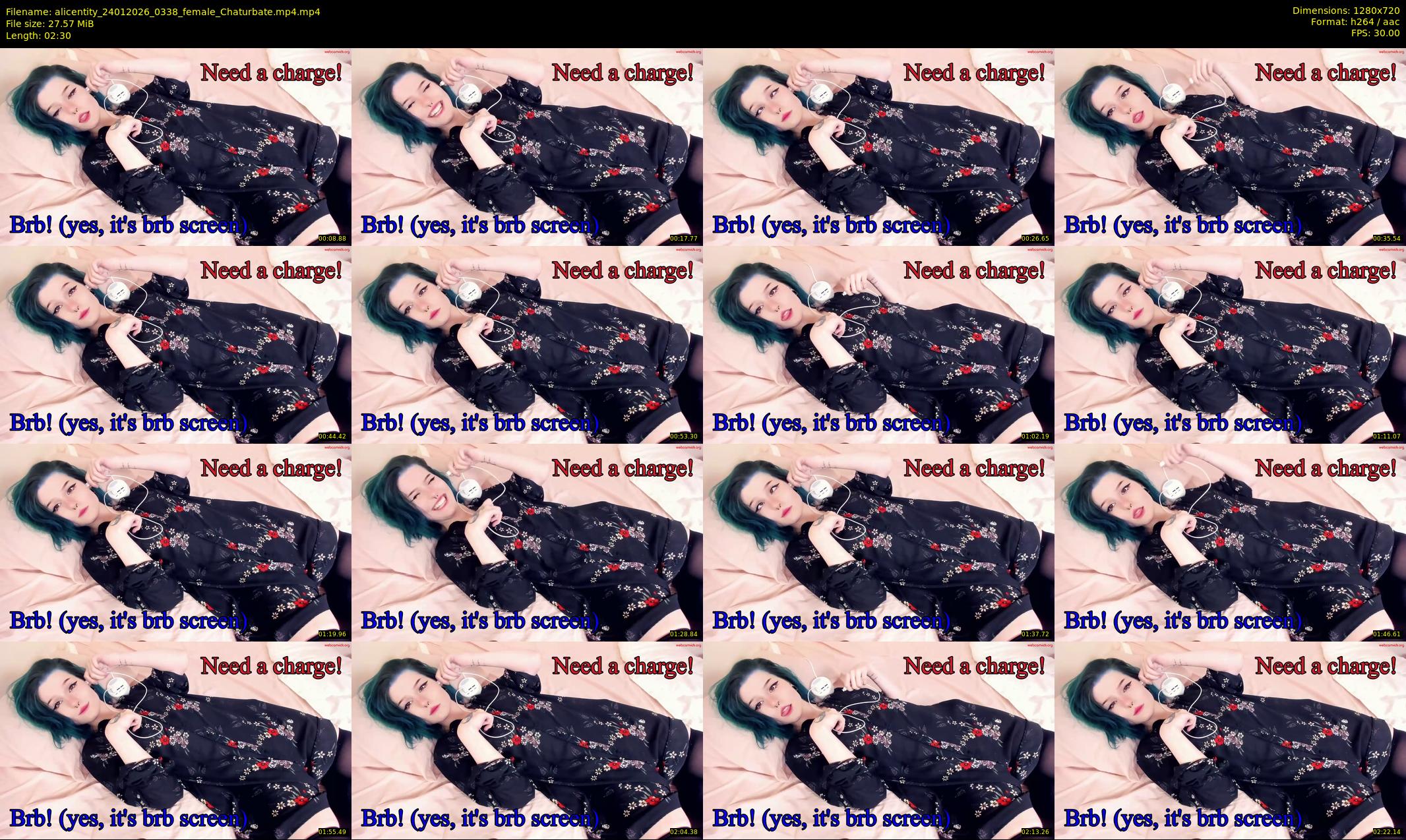 alicentity — 3 minute Chaturbate female cam show recording, 720p, Jan 24, 2026