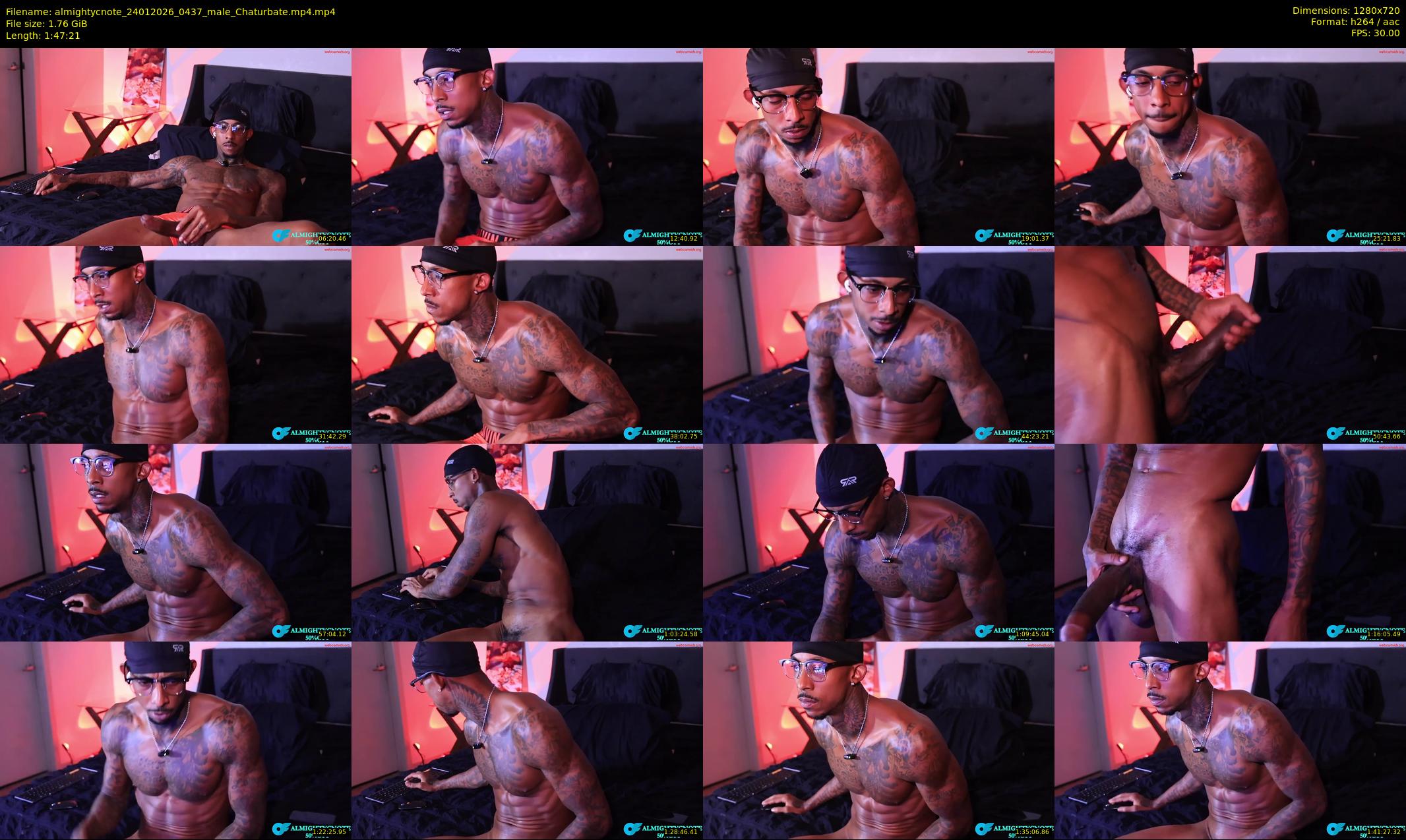 almightycnote — 108 minute Chaturbate male cam show recording, 720p, Jan 24, 2026