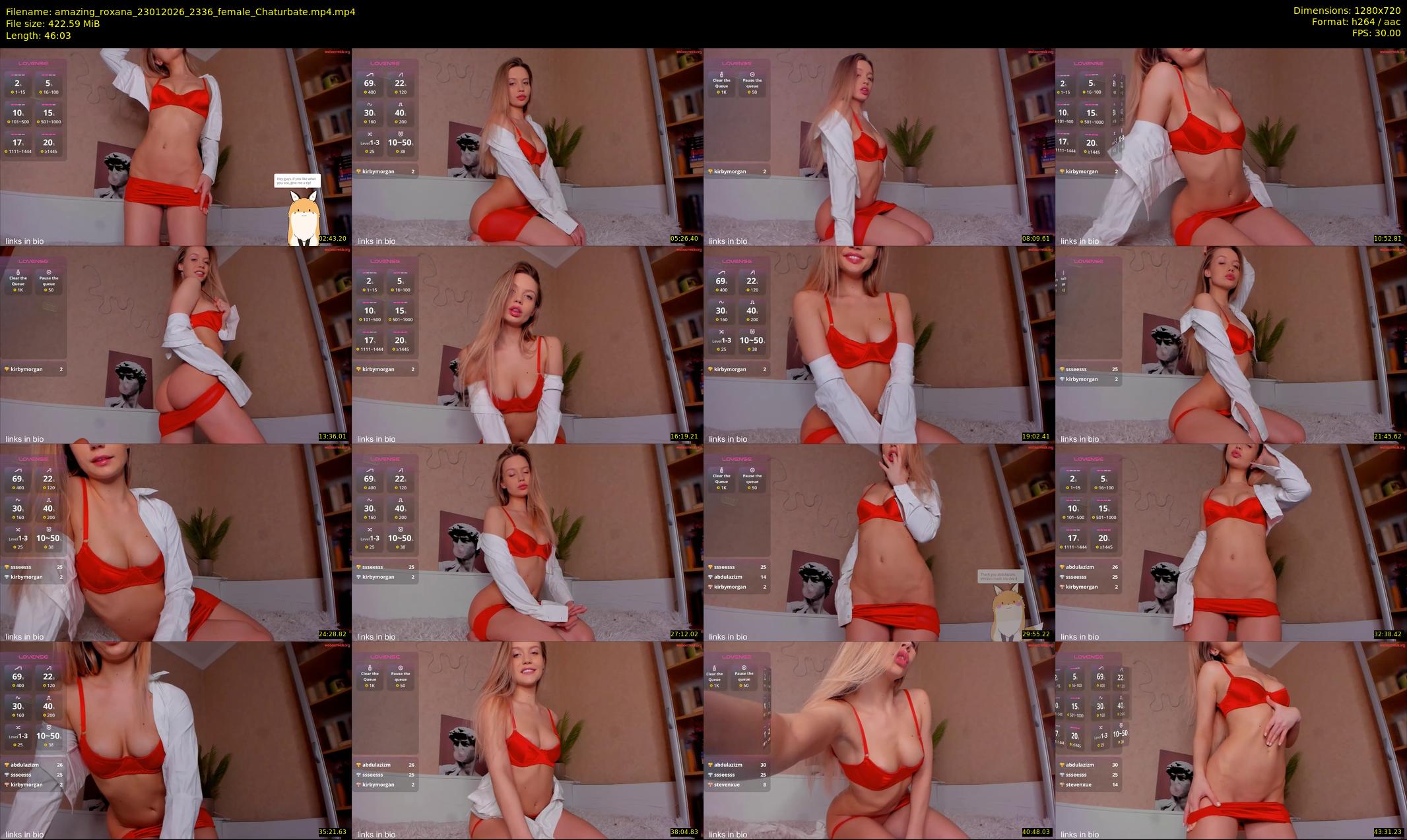 amazing_roxana — 47 minute Chaturbate female cam show recording, 720p, Jan 23, 2026