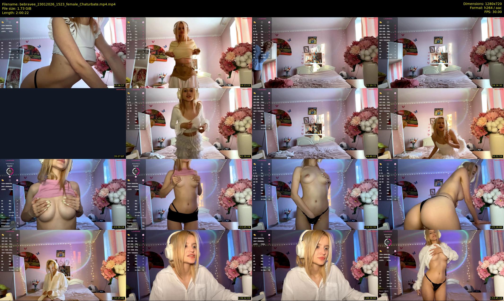 bebravee — 121 minute Chaturbate female cam show recording, 720p, Jan 23, 2026