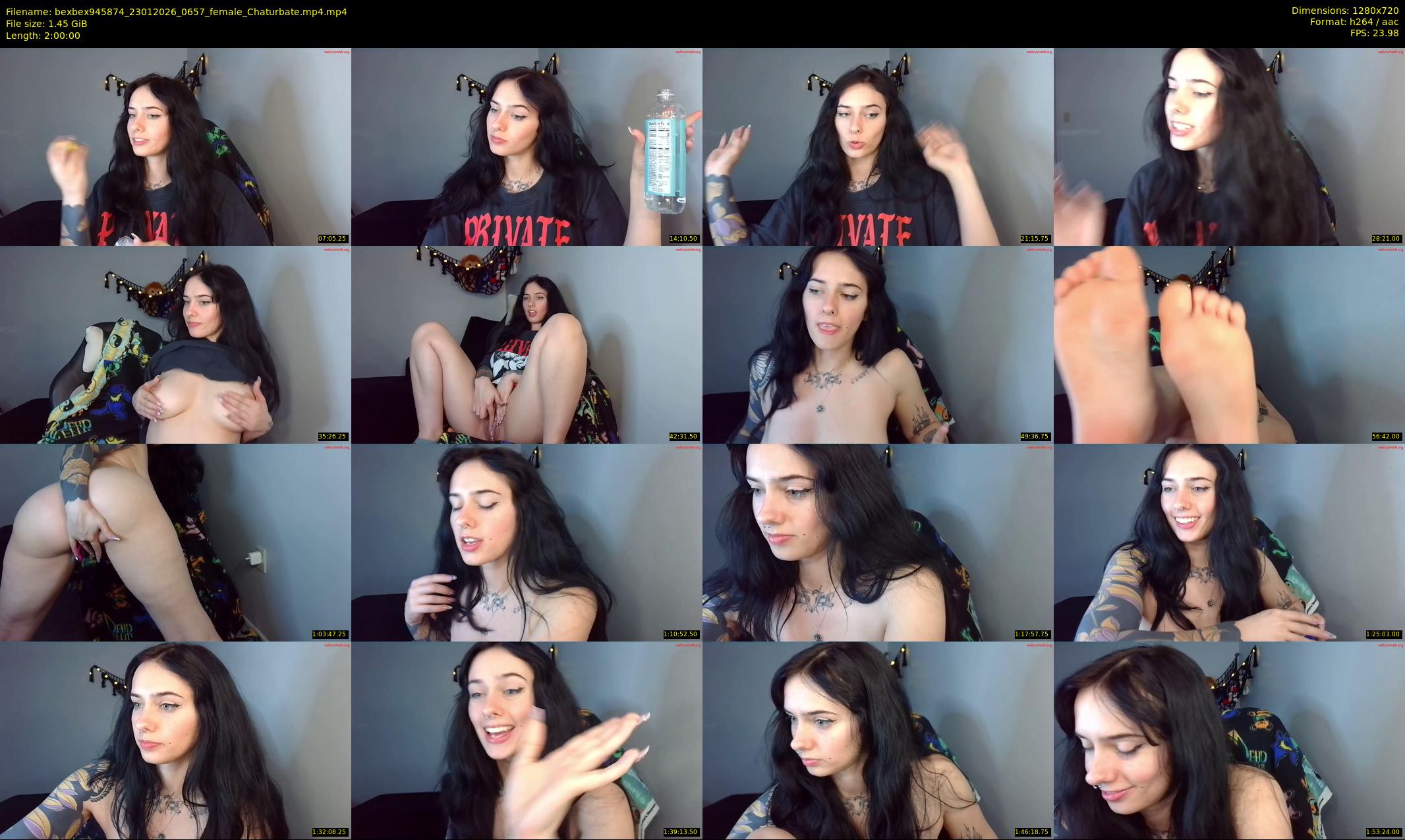 bexbex945874 — 120 minute Chaturbate female cam show recording, 720p, Jan 23, 2026