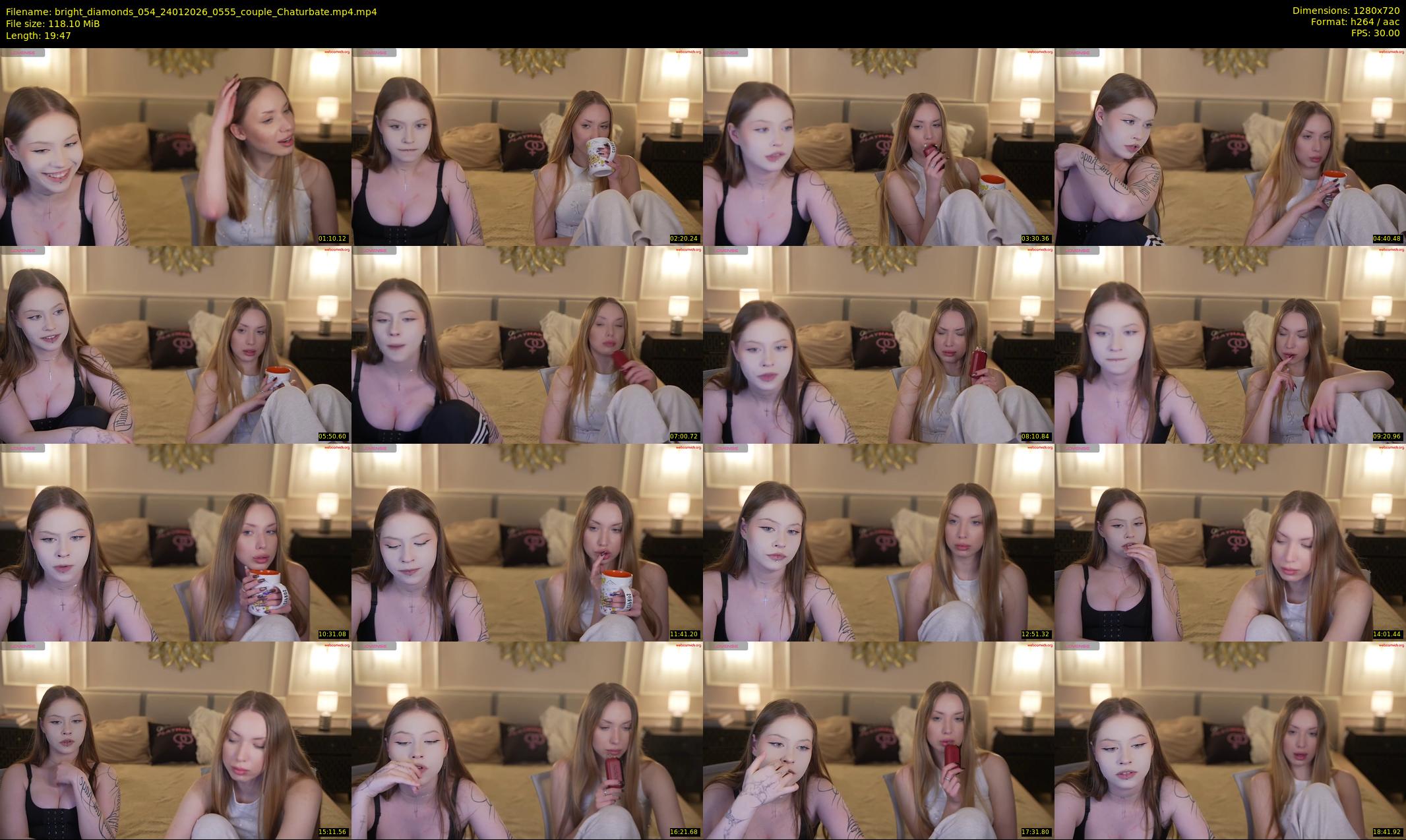 bright_diamonds_054 — 20 minute Chaturbate couple cam show recording, 720p, Jan 24, 2026