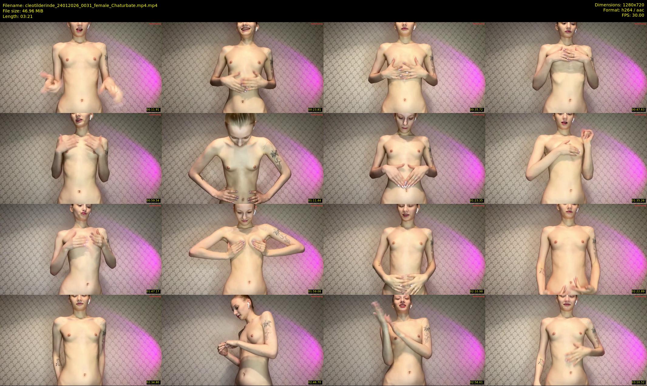 cleotilderinde — 4 minute Chaturbate female cam show recording, 720p, Jan 24, 2026