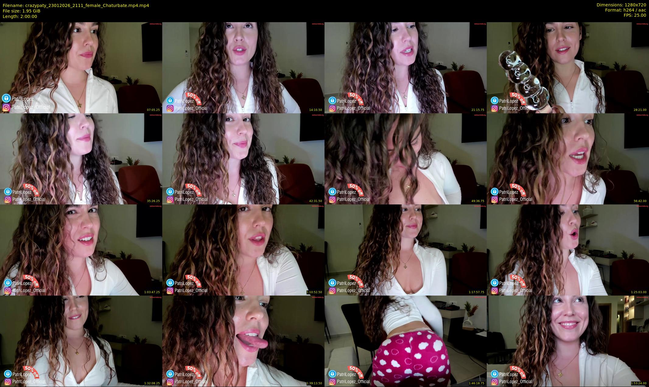 crazypaty — 120 minute Chaturbate female cam show recording, 720p, Jan 23, 2026