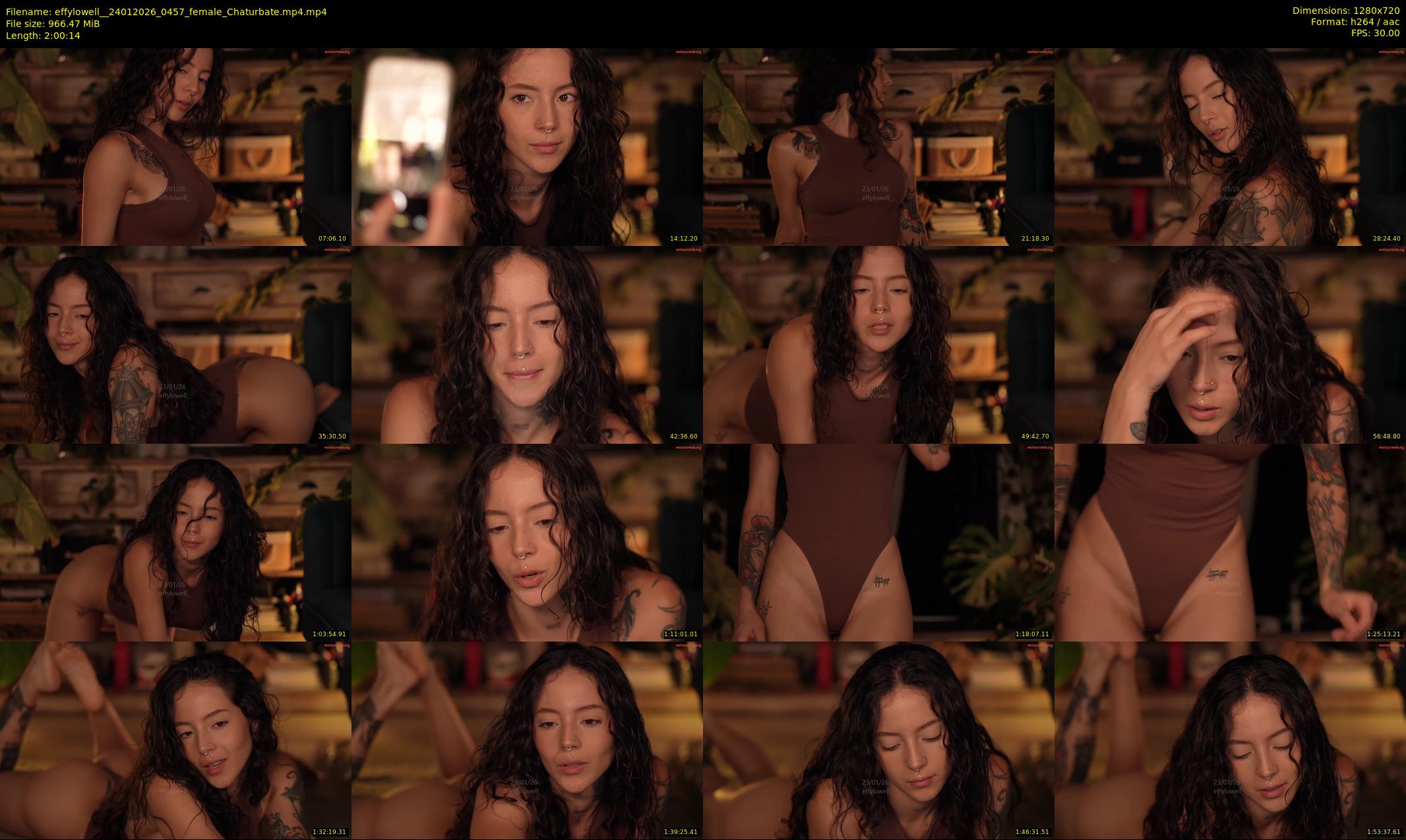 effylowell_ — 121 minute Chaturbate female cam show recording, 720p, Jan 24, 2026