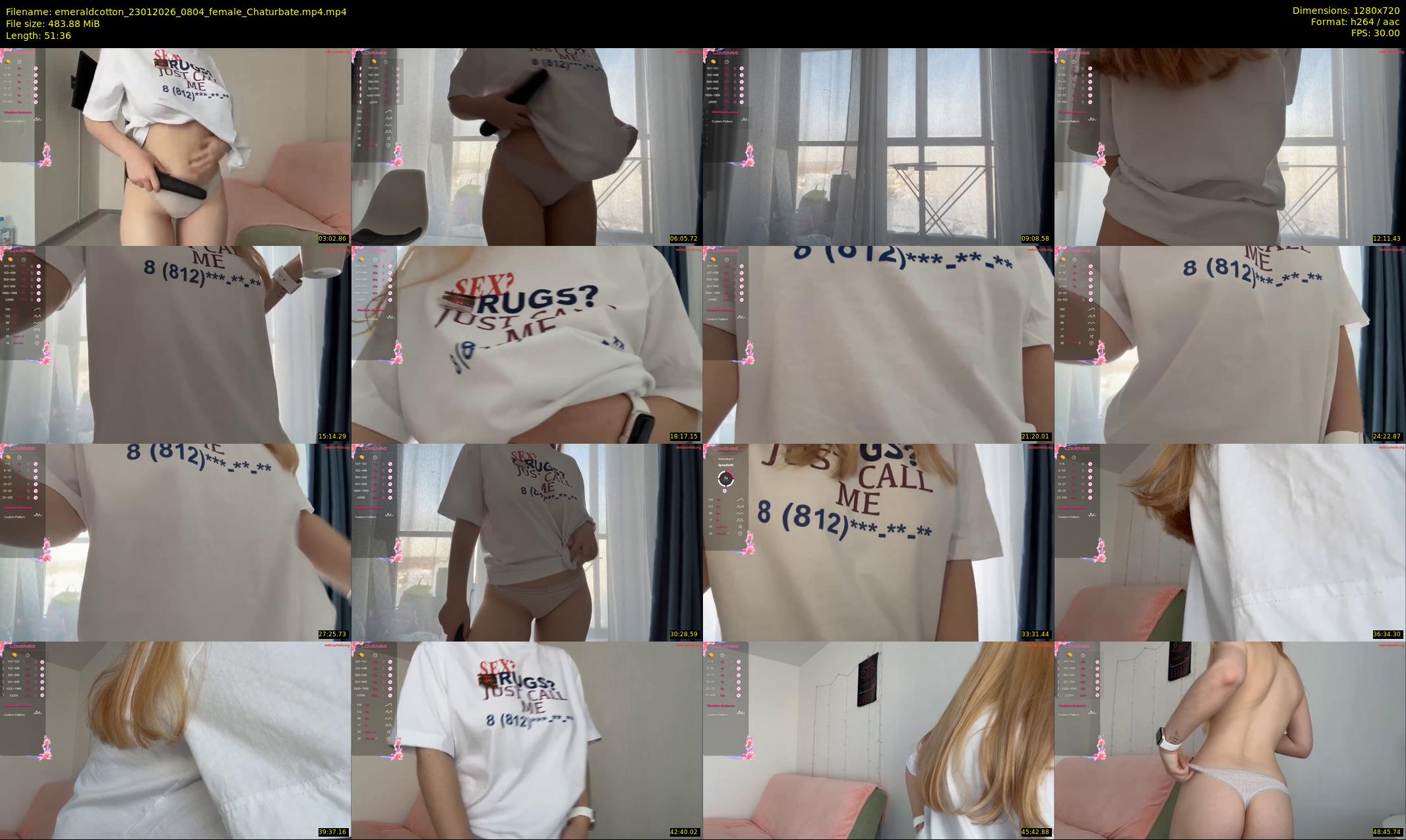 emeraldcotton — 52 minute Chaturbate female cam show recording, 720p, Jan 23, 2026