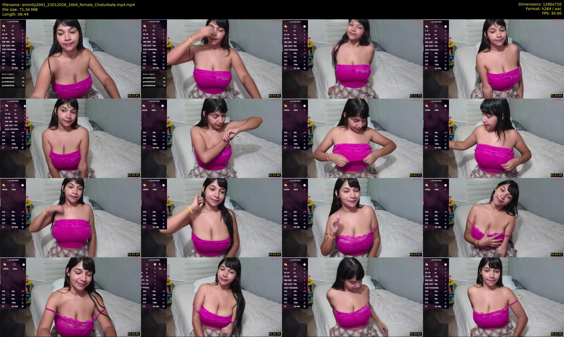 emmily2001 — 7 minute Chaturbate female cam show recording, 720p, Jan 23, 2026