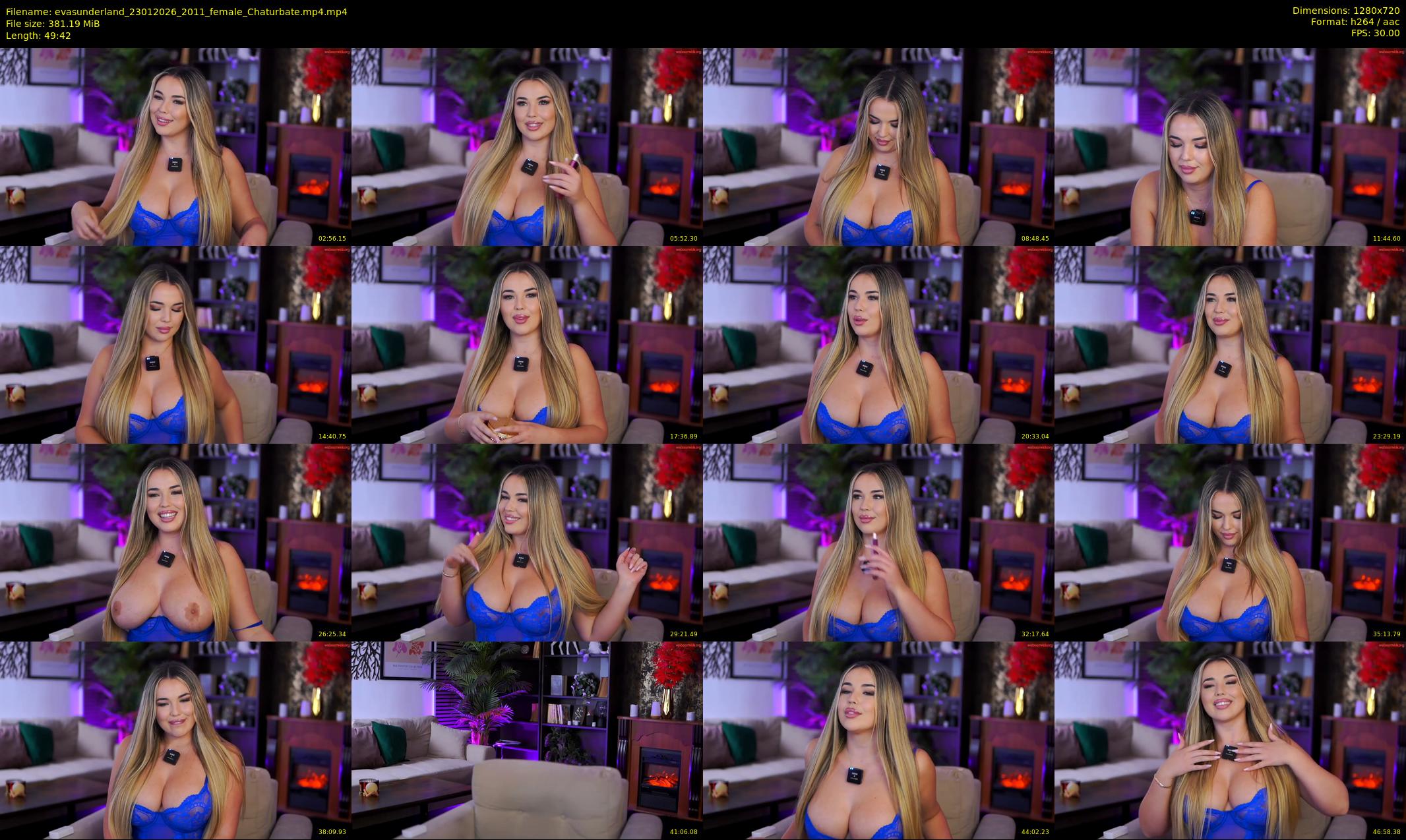 evasunderland — 50 minute Chaturbate female cam show recording, 720p, Jan 23, 2026