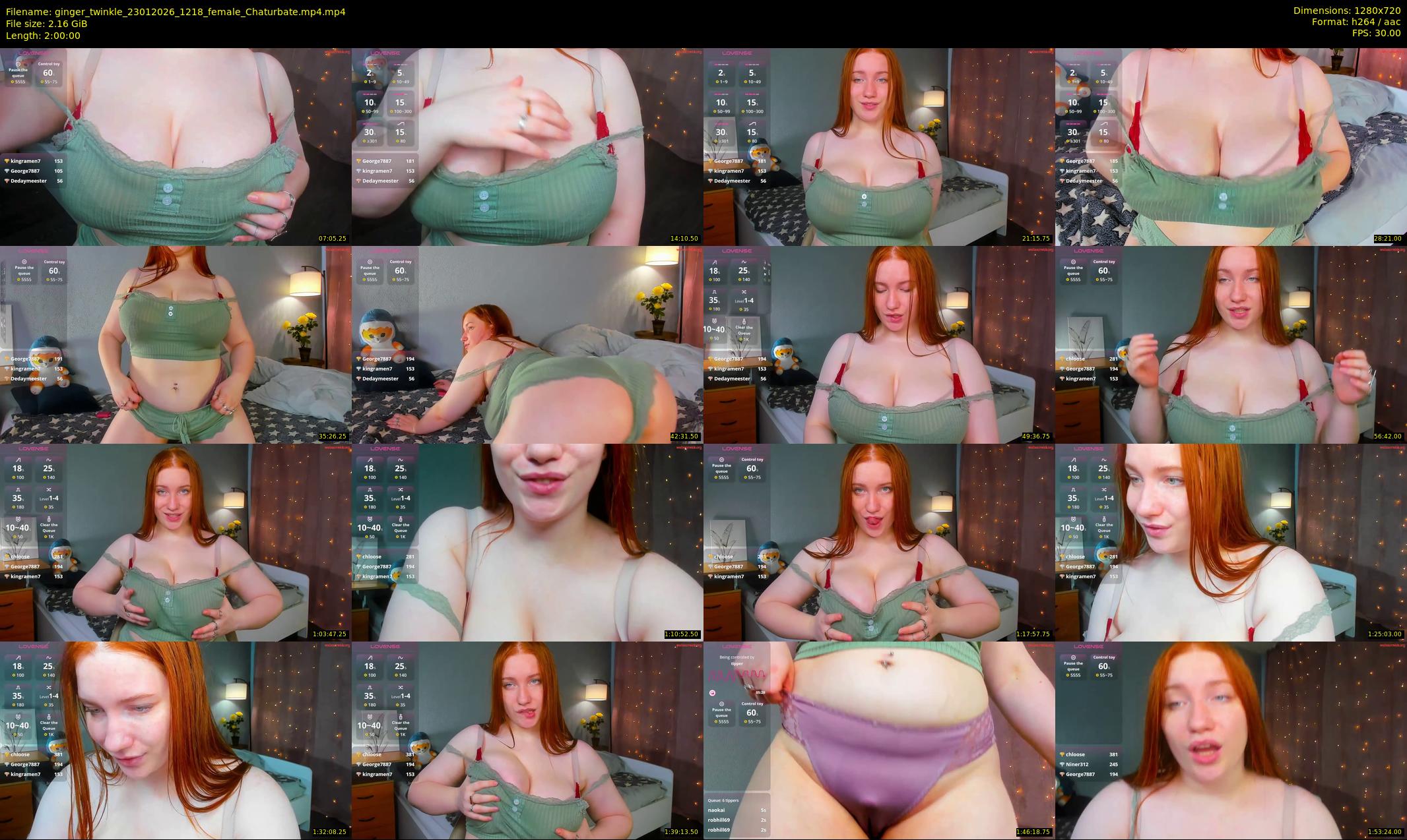 ginger_twinkle — 120 minute Chaturbate female cam show recording, 720p, Jan 23, 2026