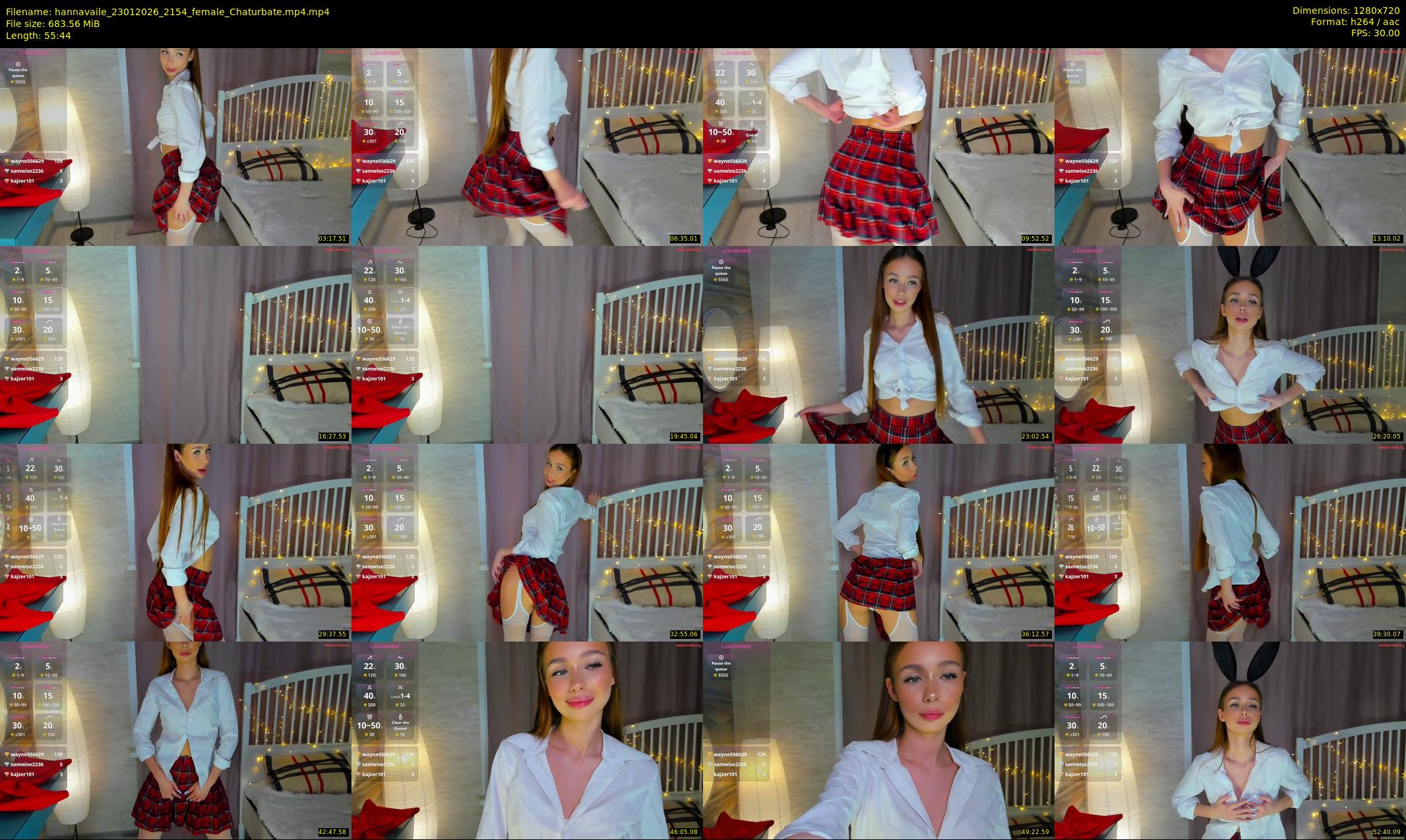 hannavaile — 56 minute Chaturbate female cam show recording, 720p, Jan 23, 2026