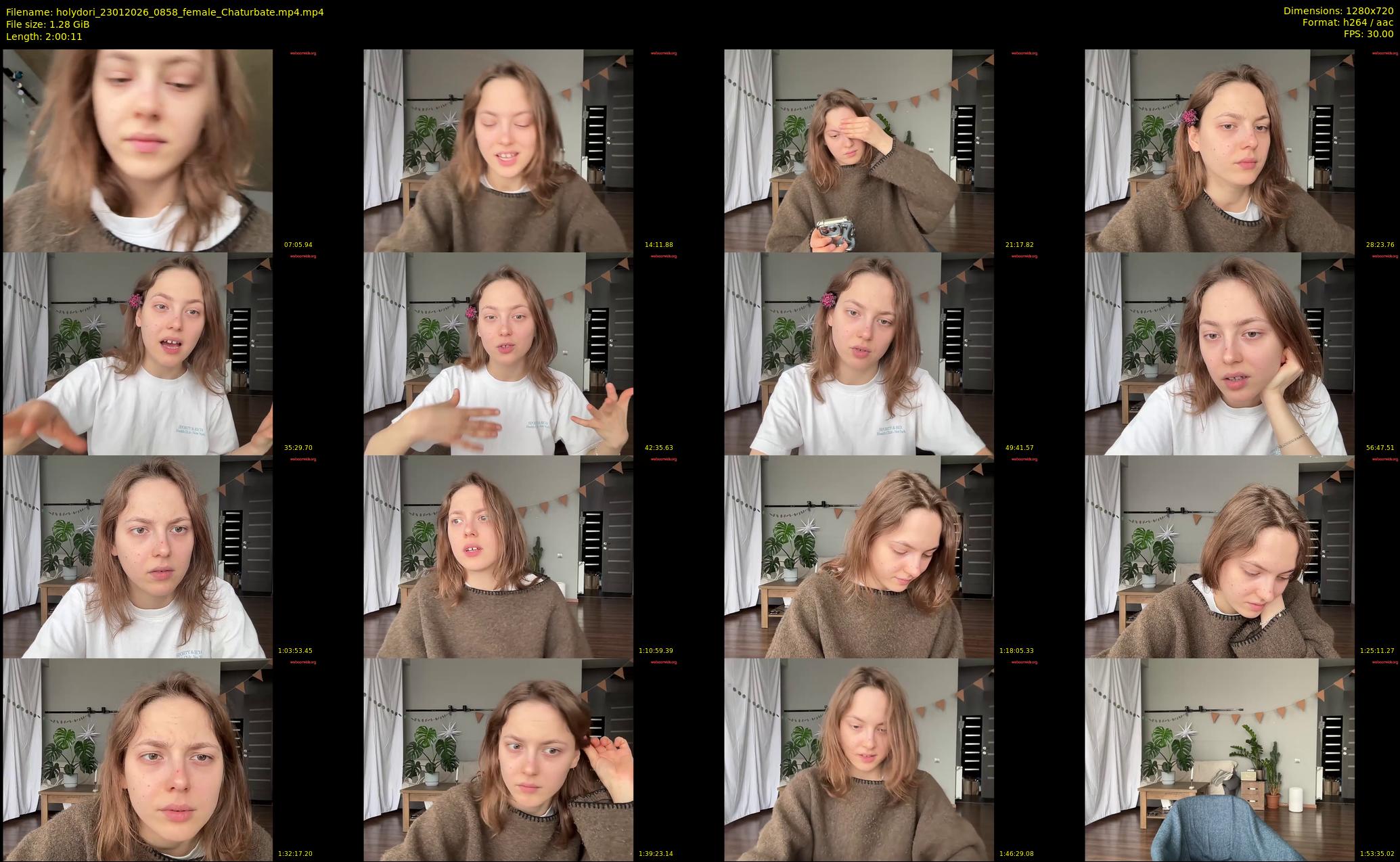 holydori — 121 minute Chaturbate female cam show recording, 720p, Jan 23, 2026