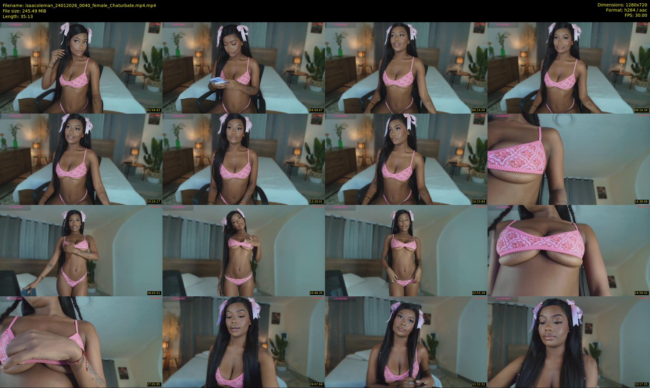 isaacoleman — 36 minute Chaturbate female cam show recording, 720p, Jan 24, 2026