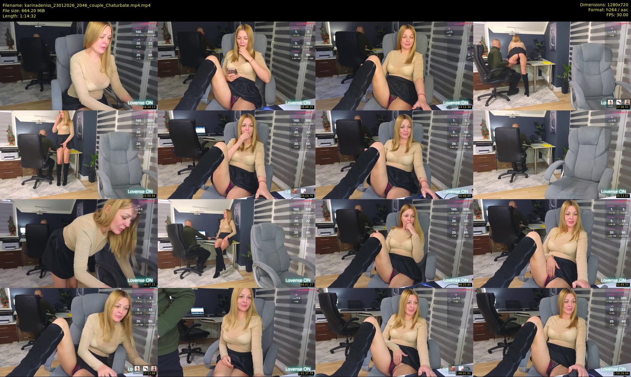 karinadeniss — 75 minute Chaturbate couple cam show recording, 720p, Jan 23, 2026