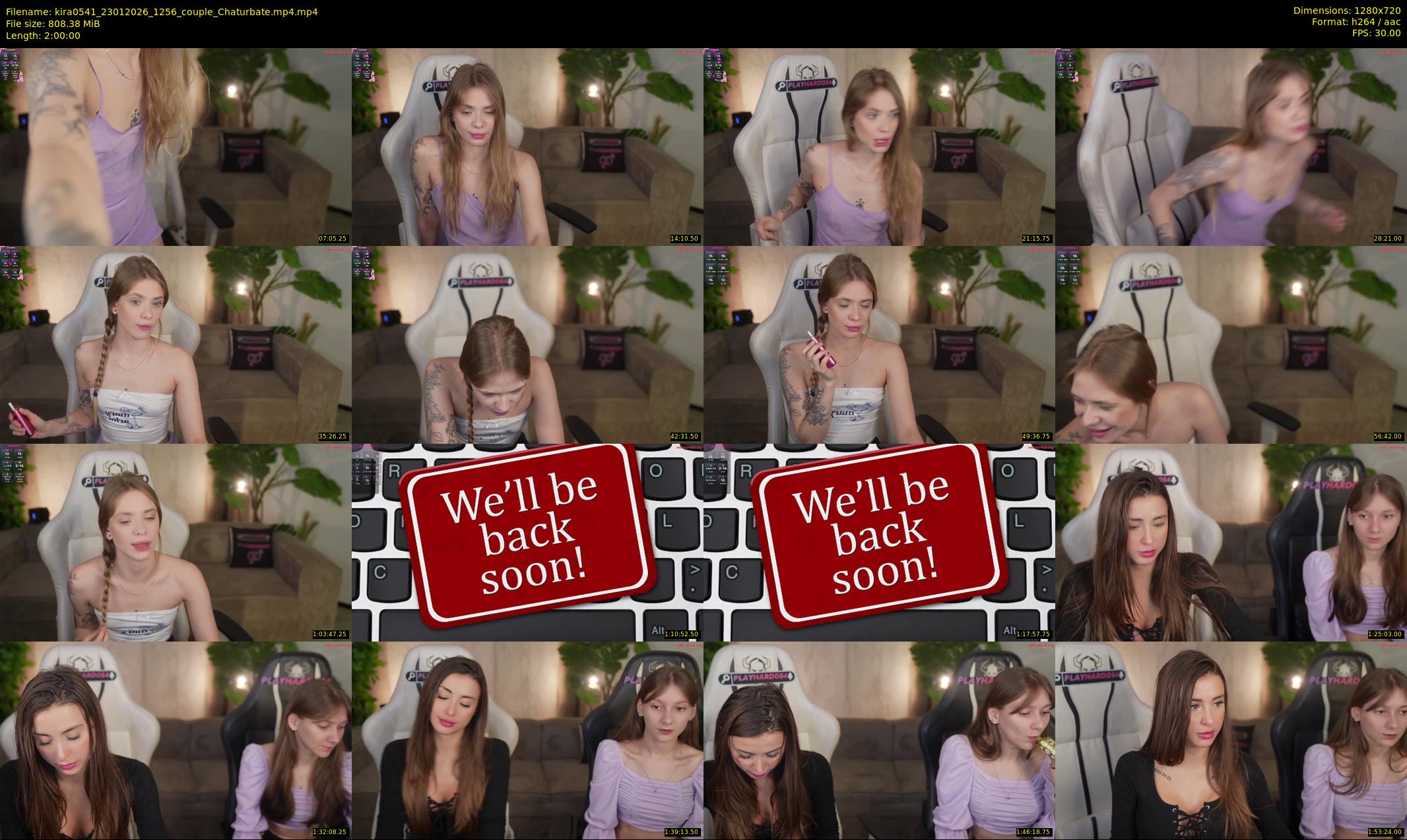 kira0541 — 120 minute Chaturbate couple cam show recording, 720p, Jan 23, 2026
