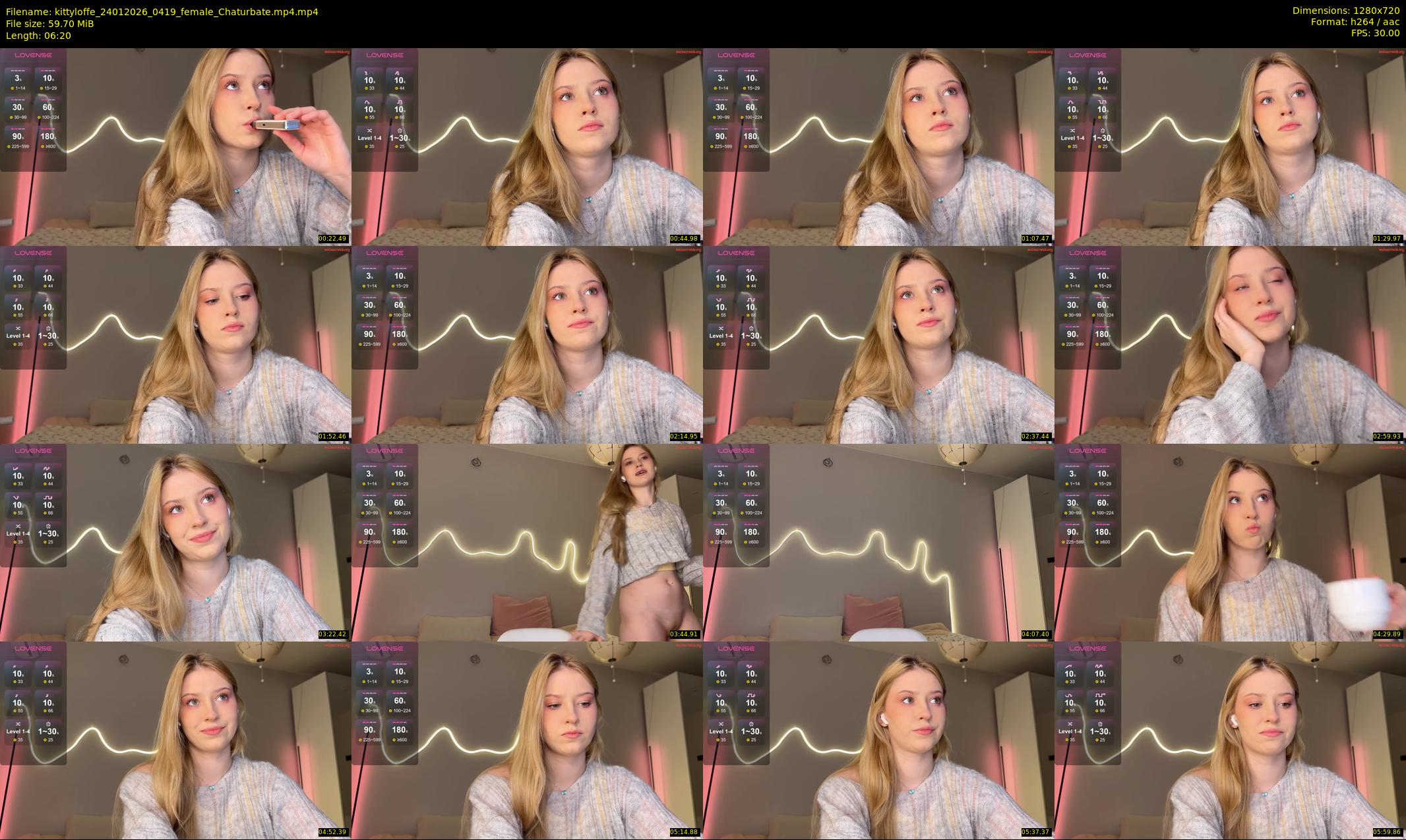 kittyloffe — 7 minute Chaturbate female cam show recording, 720p, Jan 24, 2026