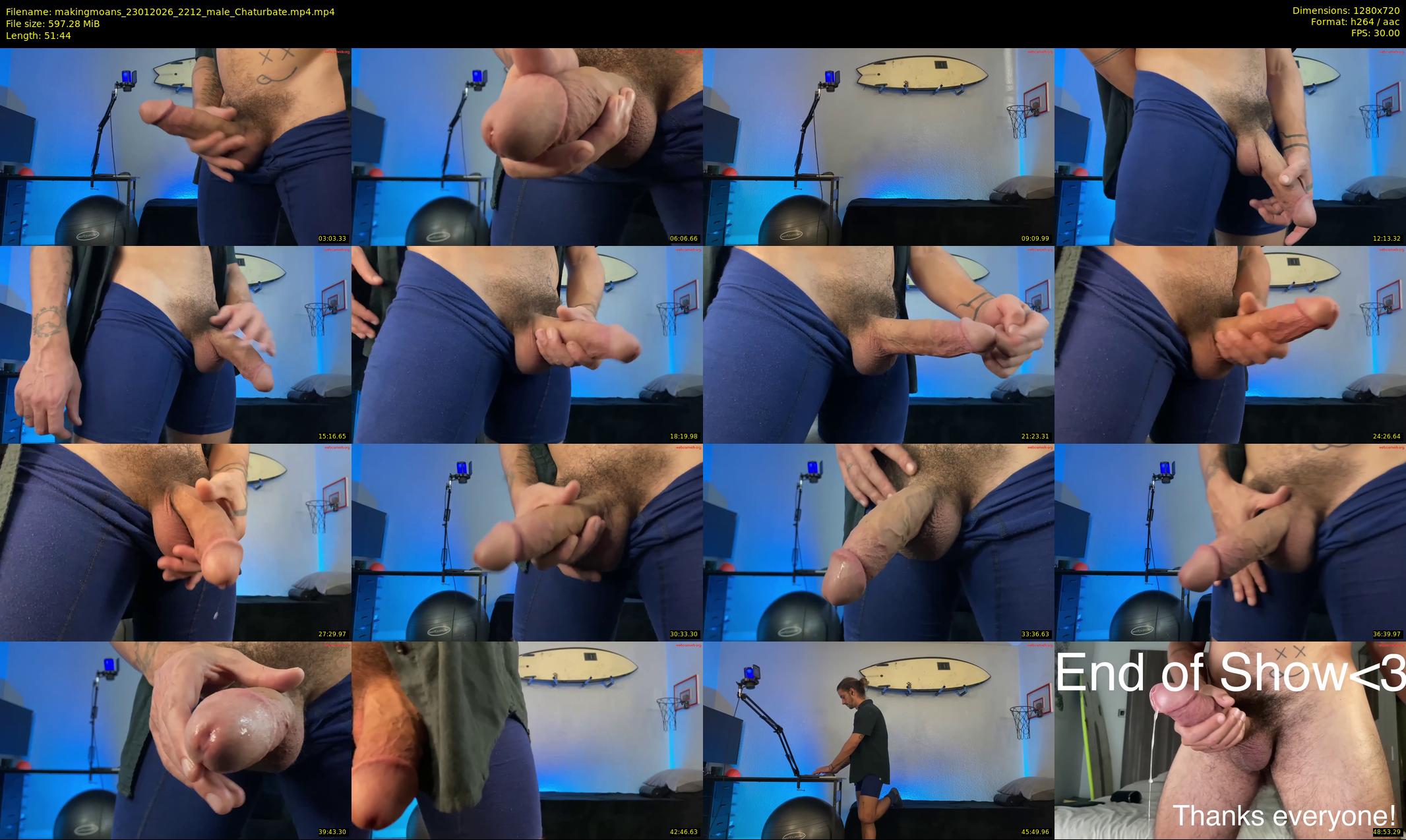 makingmoans — 52 minute Chaturbate male cam show recording, 720p, Jan 23, 2026