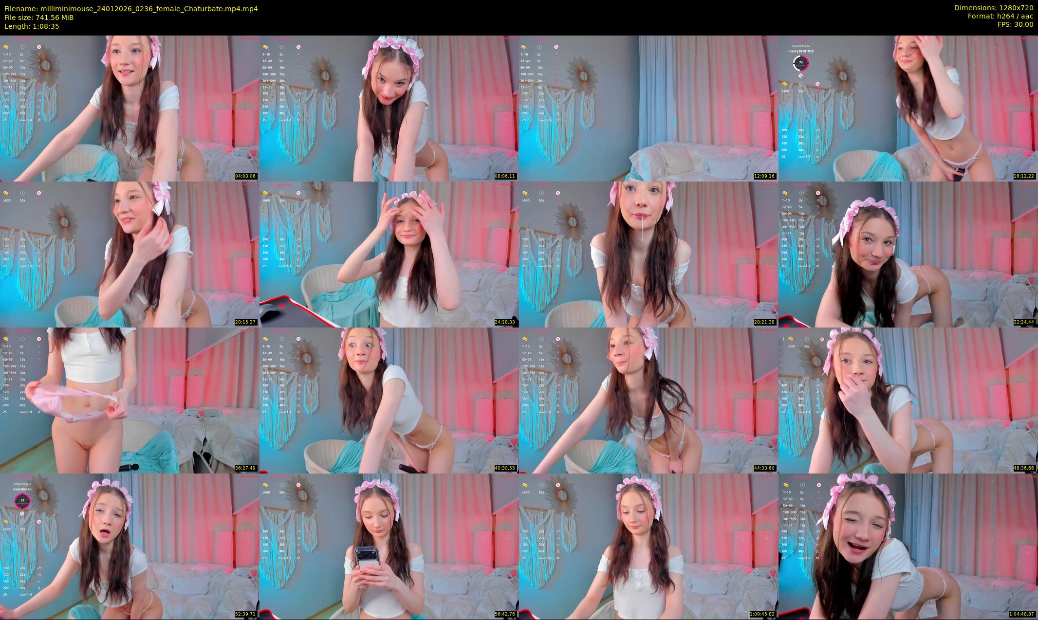 milliminimouse — 69 minute Chaturbate female cam show recording, 720p, Jan 24, 2026