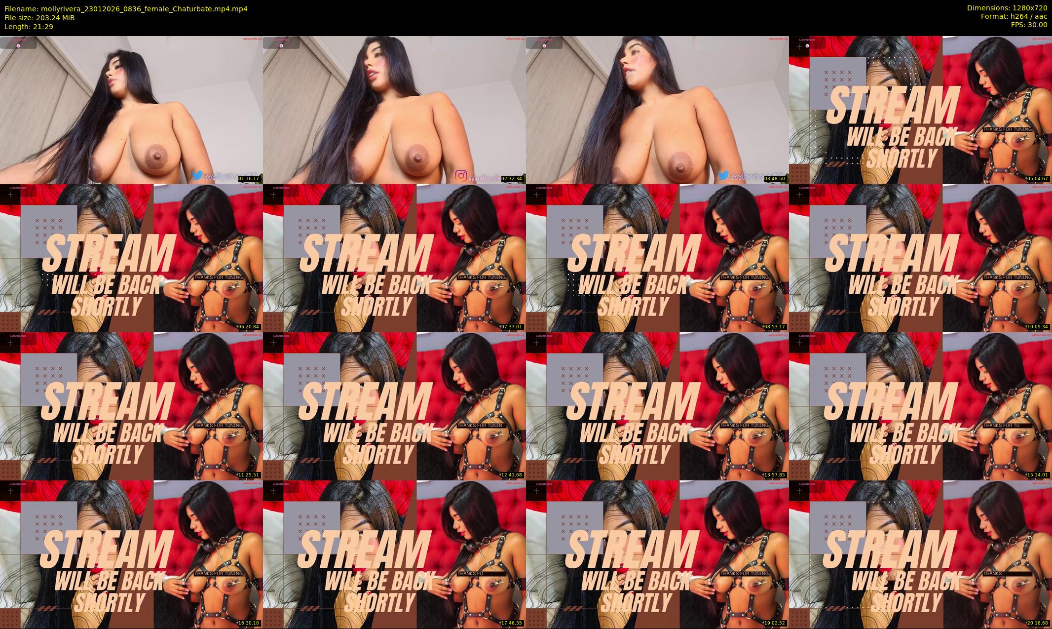 mollyrivera — 22 minute Chaturbate female cam show recording, 720p, Jan 23, 2026