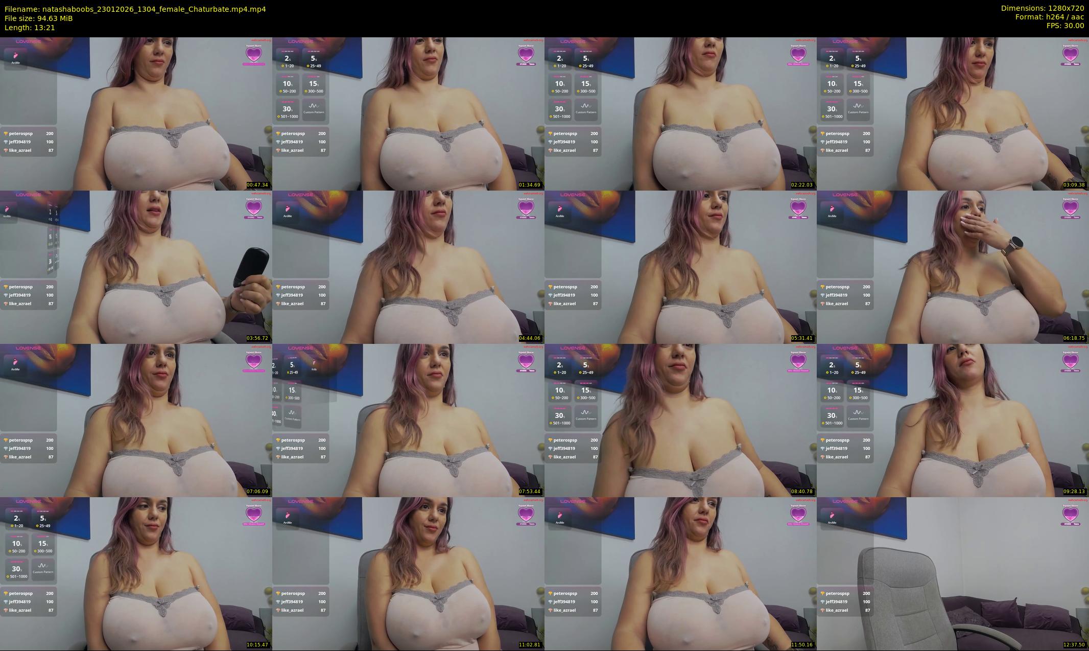 natashaboobs — 14 minute Chaturbate female cam show recording, 720p, Jan 23, 2026