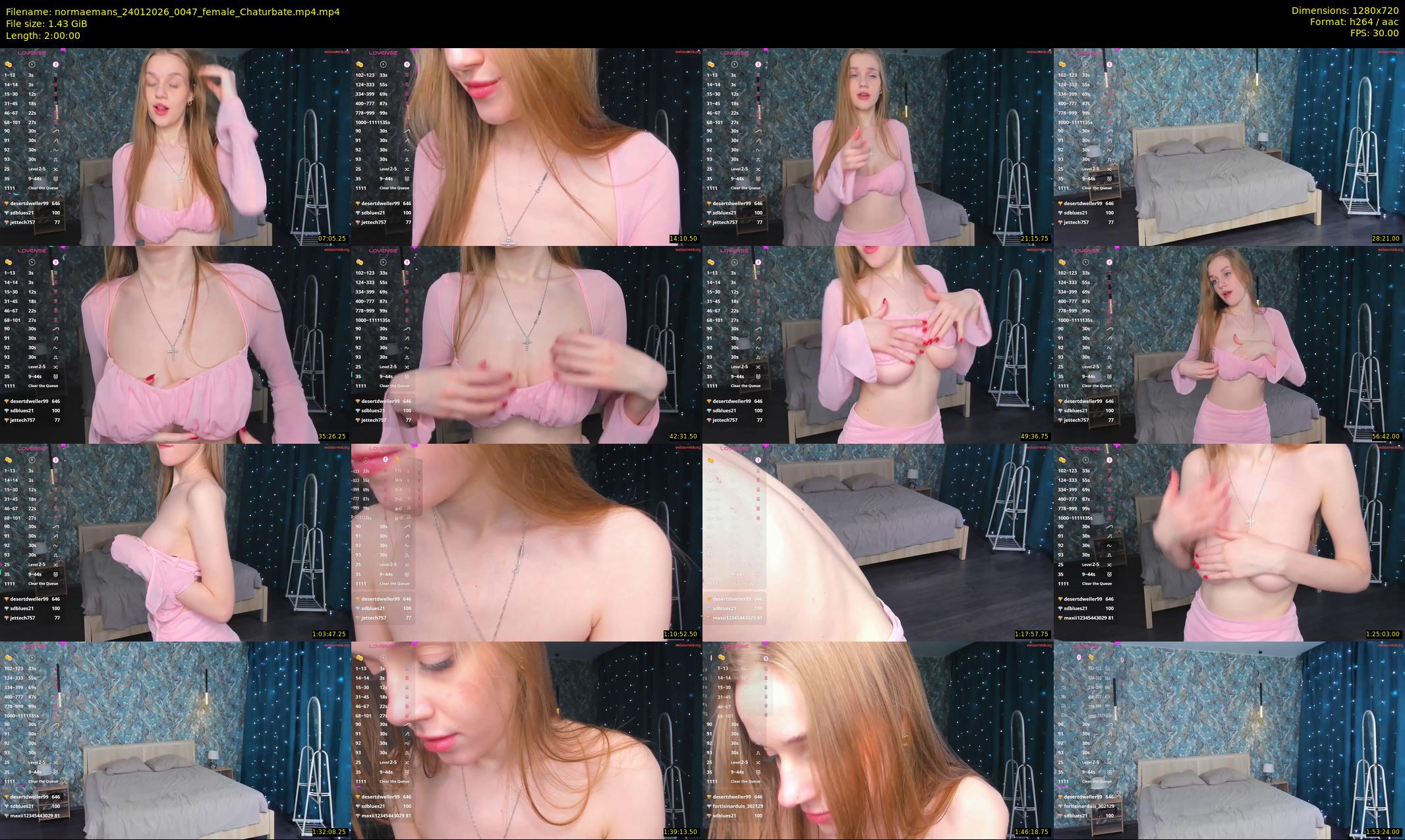 normaemans — 120 minute Chaturbate female cam show recording, 720p, Jan 24, 2026