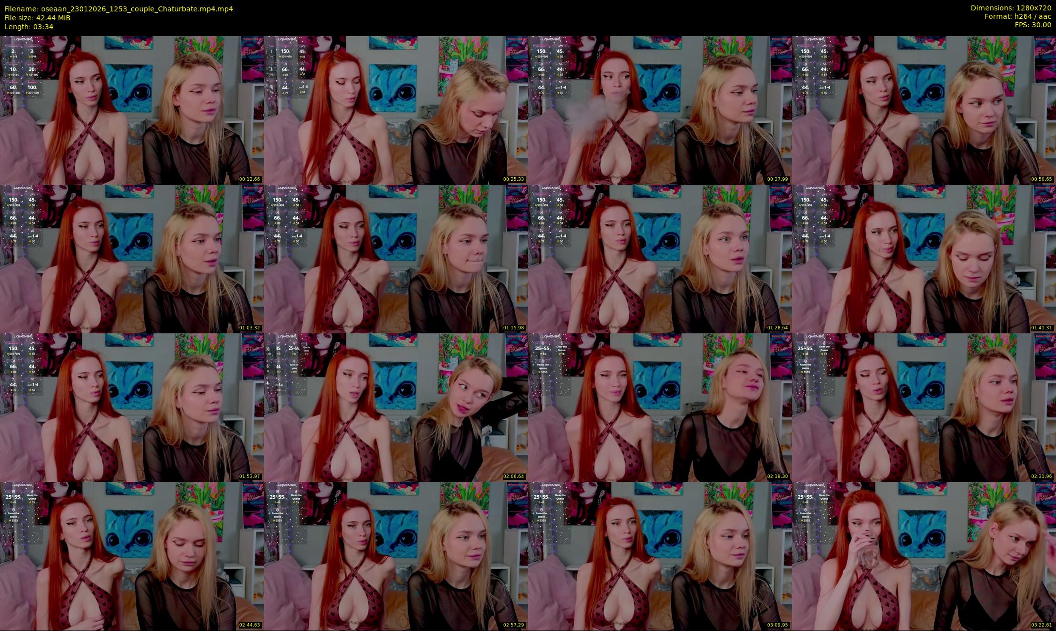 oseaan — 4 minute Chaturbate couple cam show recording, 720p, Jan 23, 2026