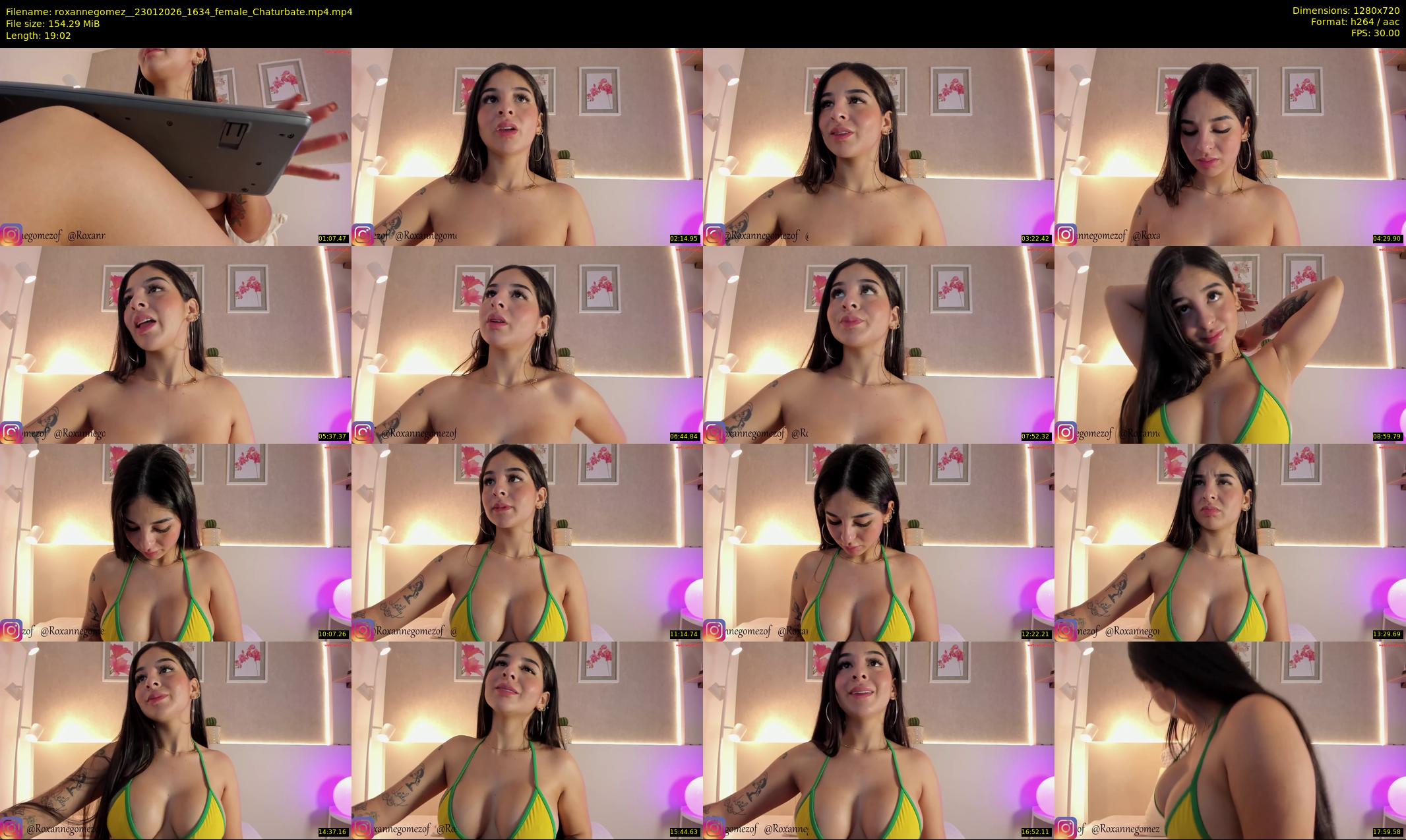 roxannegomez_ — 20 minute Chaturbate female cam show recording, 720p, Jan 23, 2026