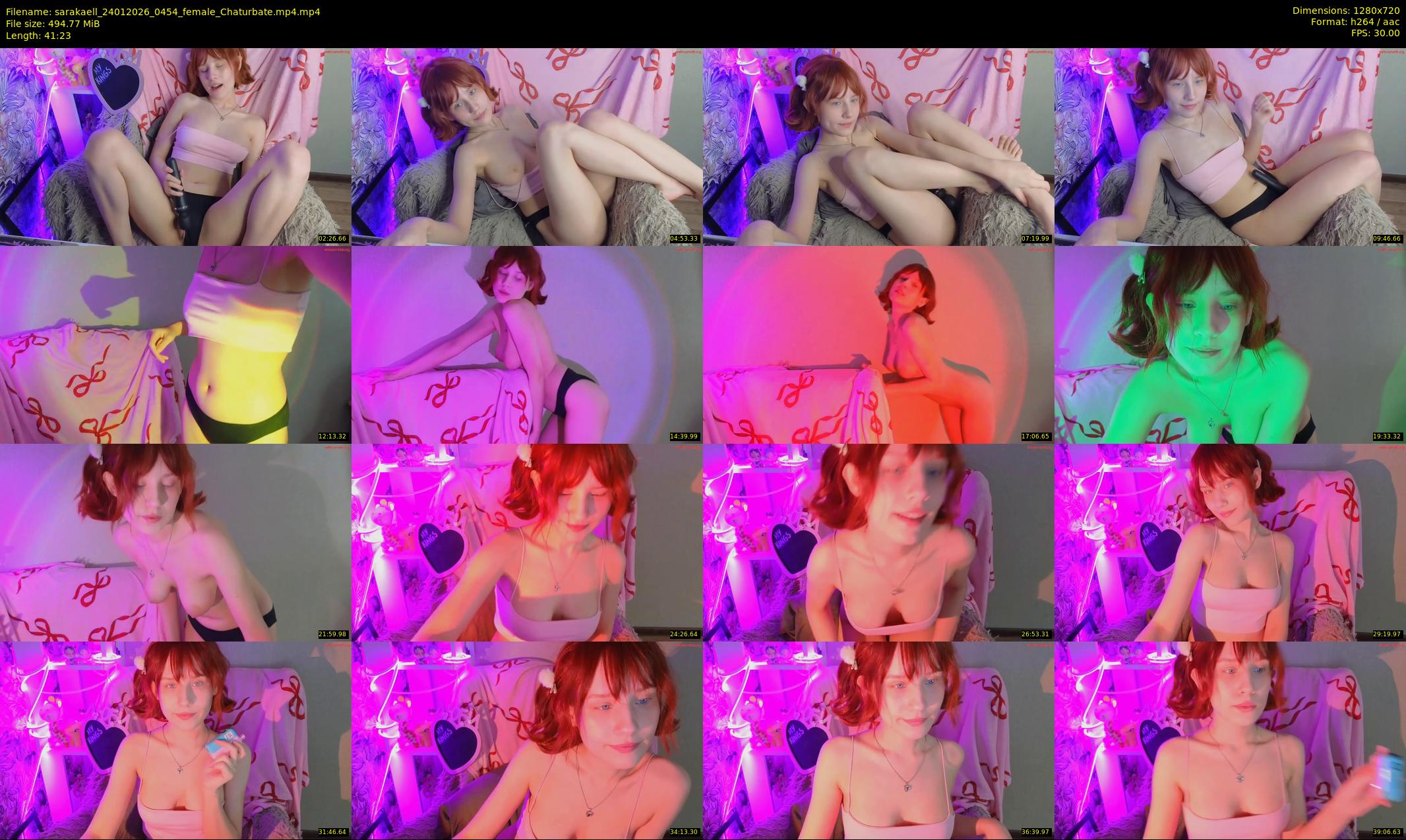 sarakaell — 42 minute Chaturbate female cam show recording, 720p, Jan 24, 2026