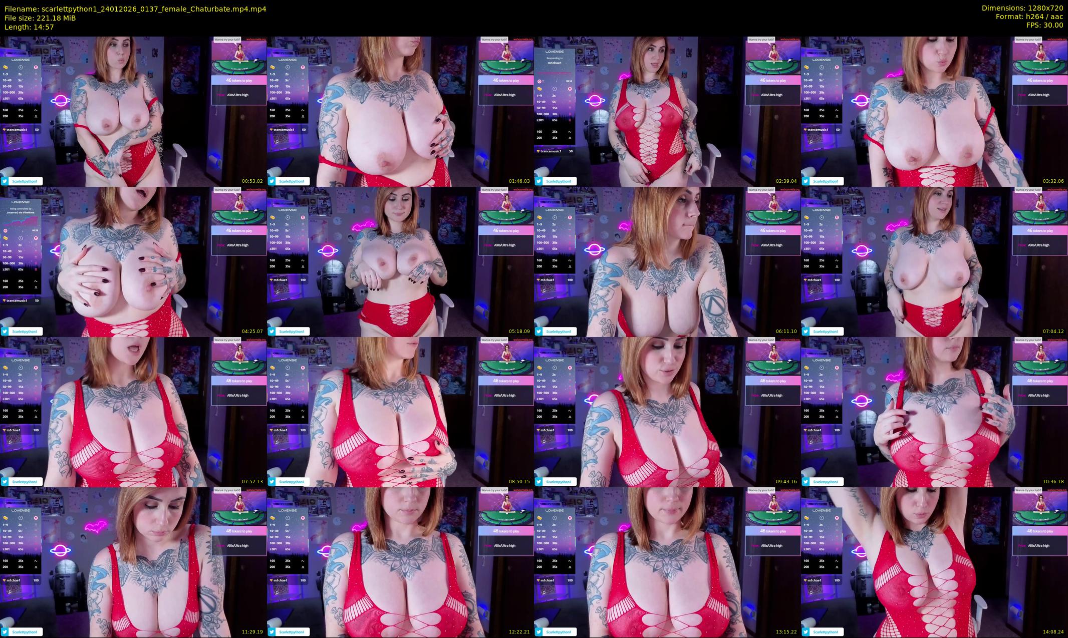 scarlettpython1 — 15 minute Chaturbate female cam show recording, 720p, Jan 24, 2026