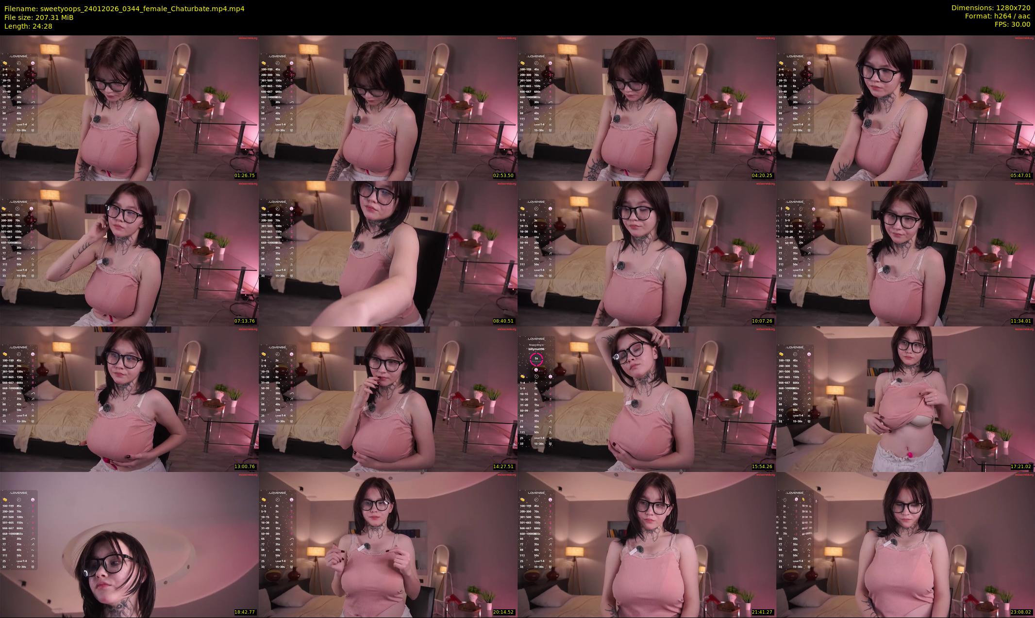 sweetyoops — 25 minute Chaturbate female cam show recording, 720p, Jan 24, 2026