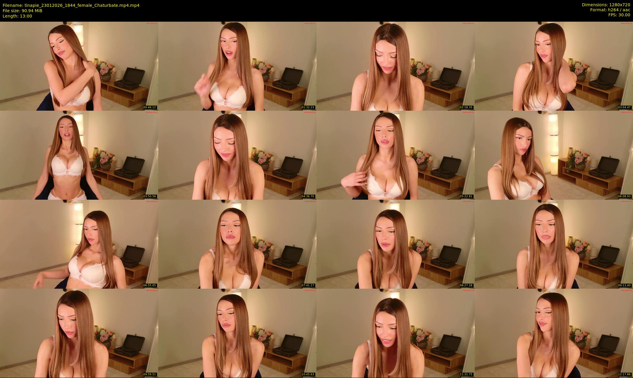 tinapie — 13 minute Chaturbate female cam show recording, 720p, Jan 23, 2026