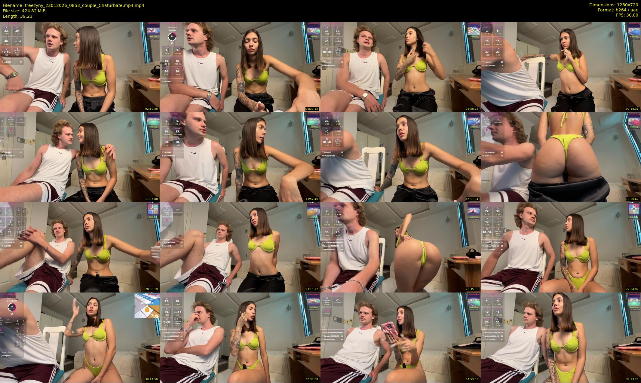 treezyny — 40 minute Chaturbate couple cam show recording, 720p, Jan 23, 2026