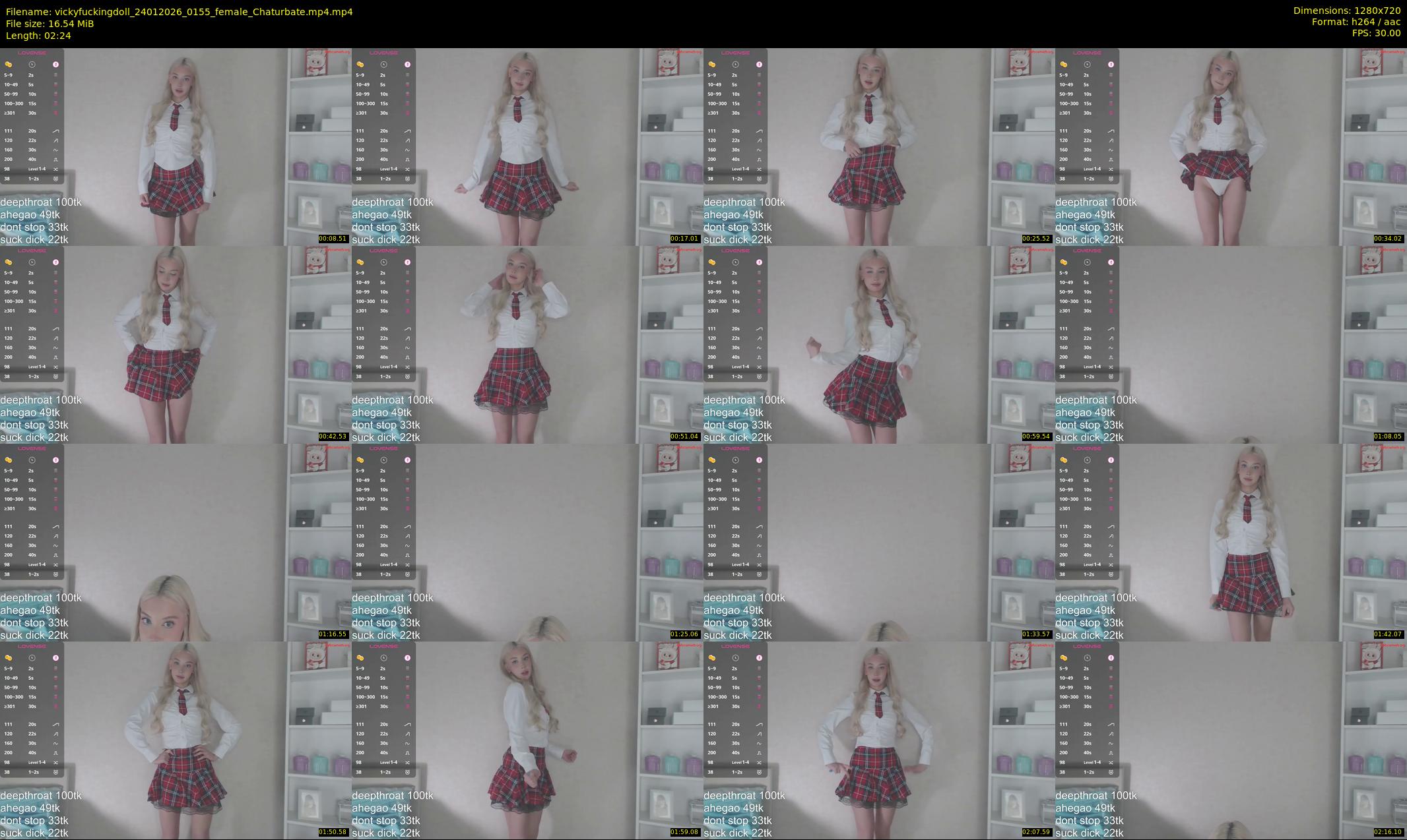 vickyfuckingdoll — 3 minute Chaturbate female cam show recording, 720p, Jan 24, 2026