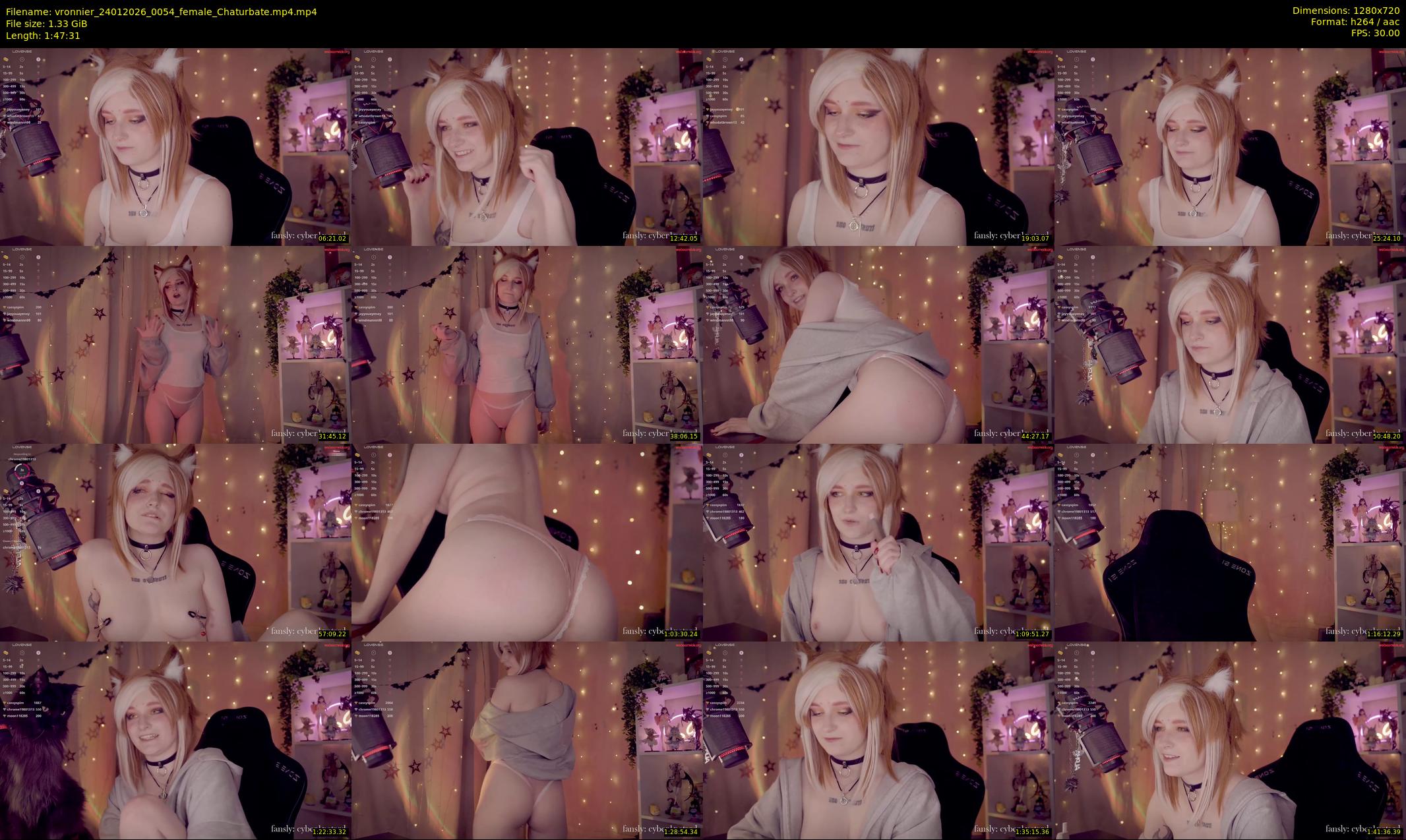 vronnier — 108 minute Chaturbate female cam show recording, 720p, Jan 24, 2026