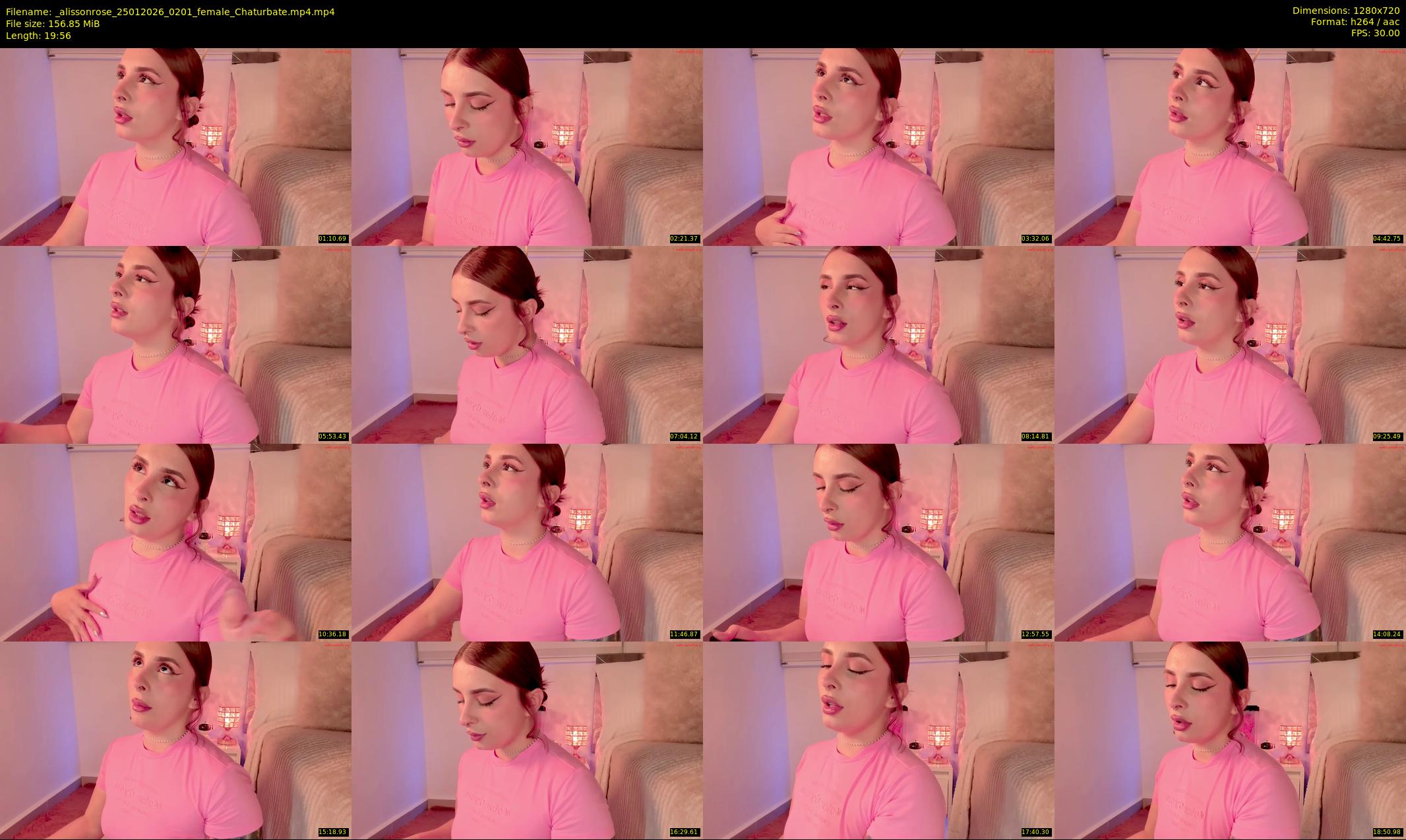 _alissonrose — 20 minute Chaturbate female cam show recording, 720p, Jan 25, 2026