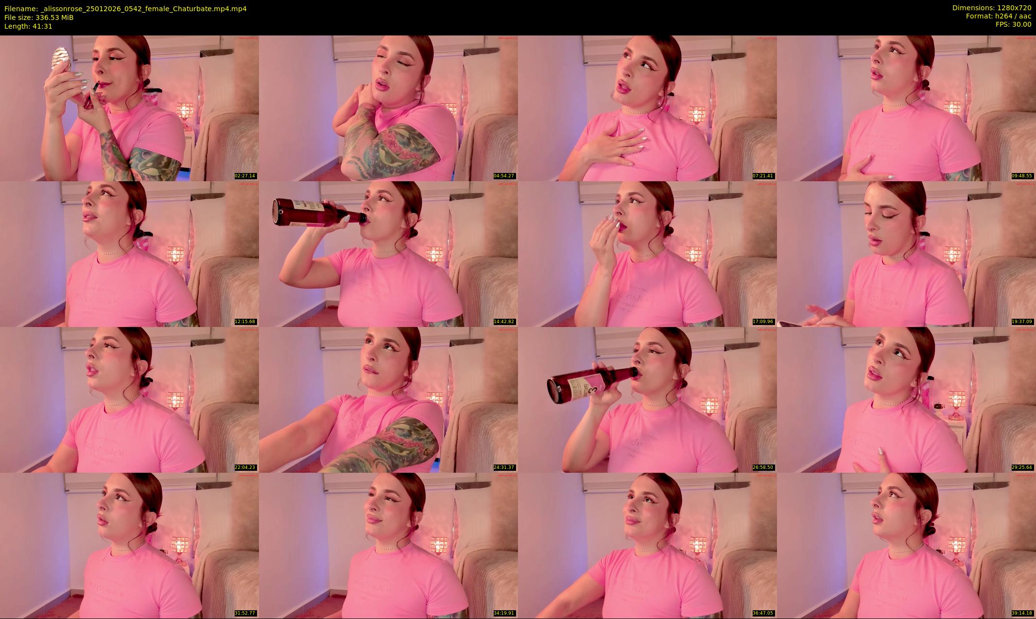 _alissonrose — 42 minute Chaturbate female cam show recording, 720p, Jan 25, 2026