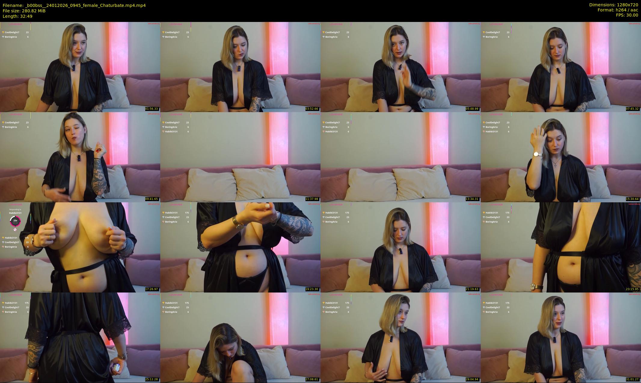 _b00bss_ — 33 minute Chaturbate female cam show recording, 720p, Jan 24, 2026