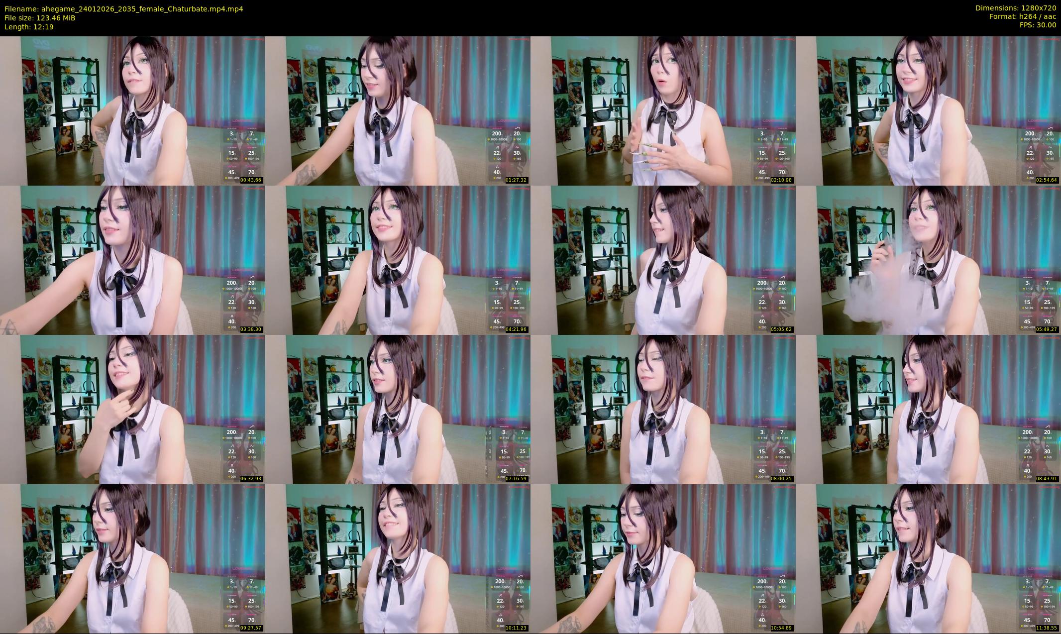 ahegame — 13 minute Chaturbate female cam show recording, 720p, Jan 24, 2026