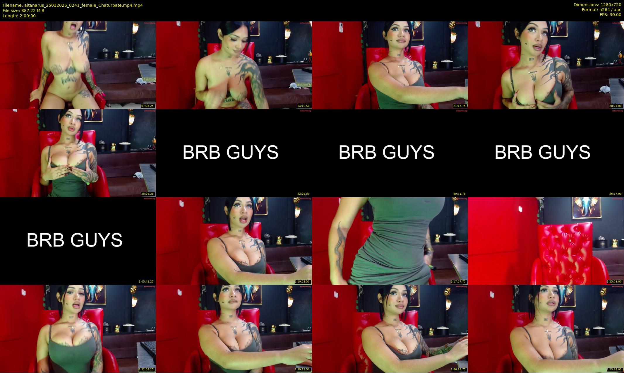 aitanarus — 120 minute Chaturbate female cam show recording, 720p, Jan 25, 2026