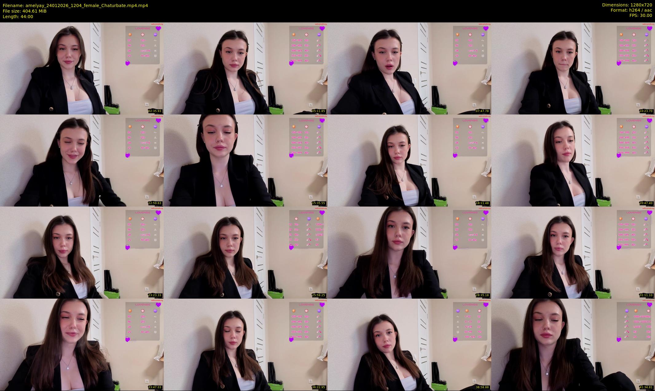 amelyay — 44 minute Chaturbate female cam show recording, 720p, Jan 24, 2026