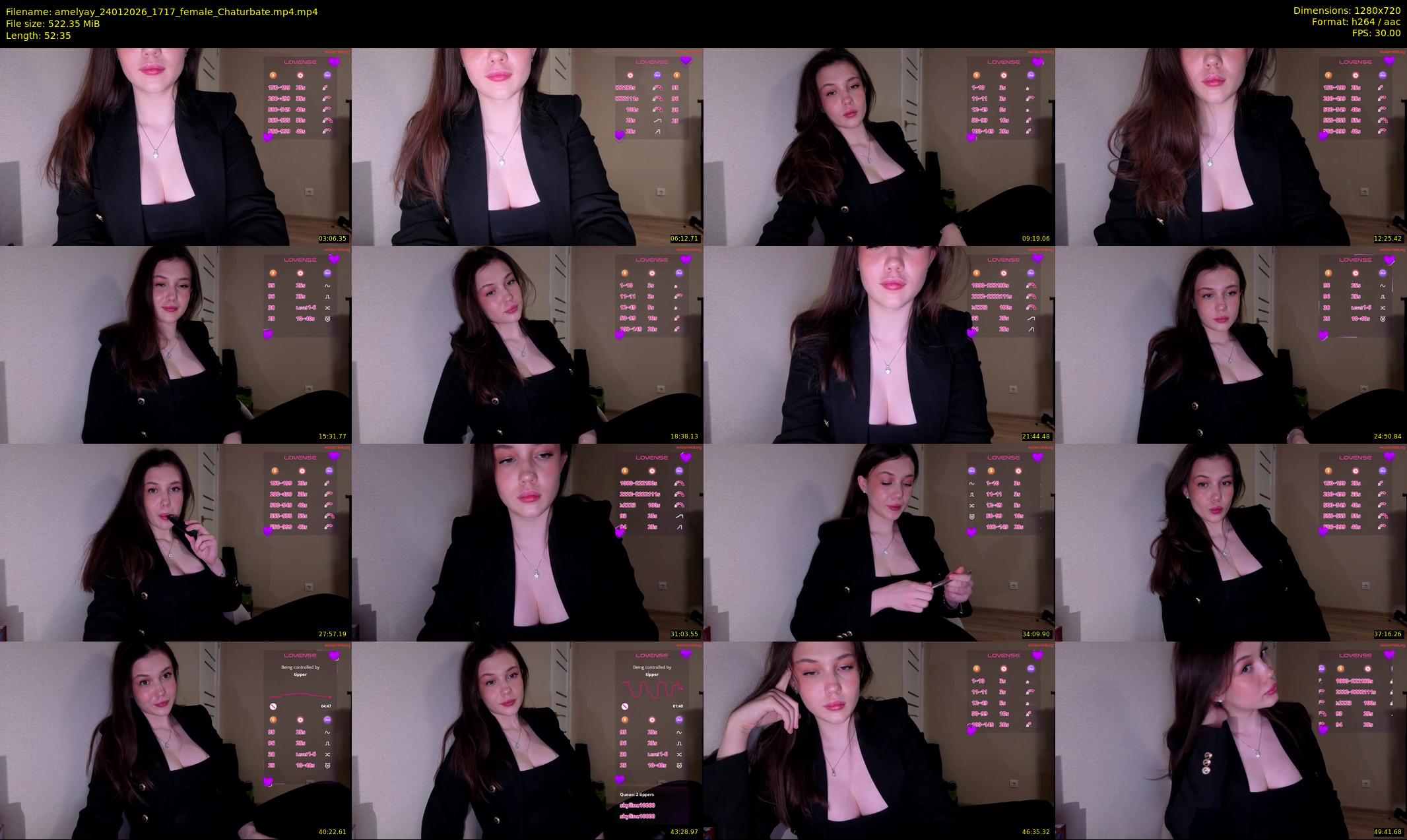 amelyay — 53 minute Chaturbate female cam show recording, 720p, Jan 24, 2026