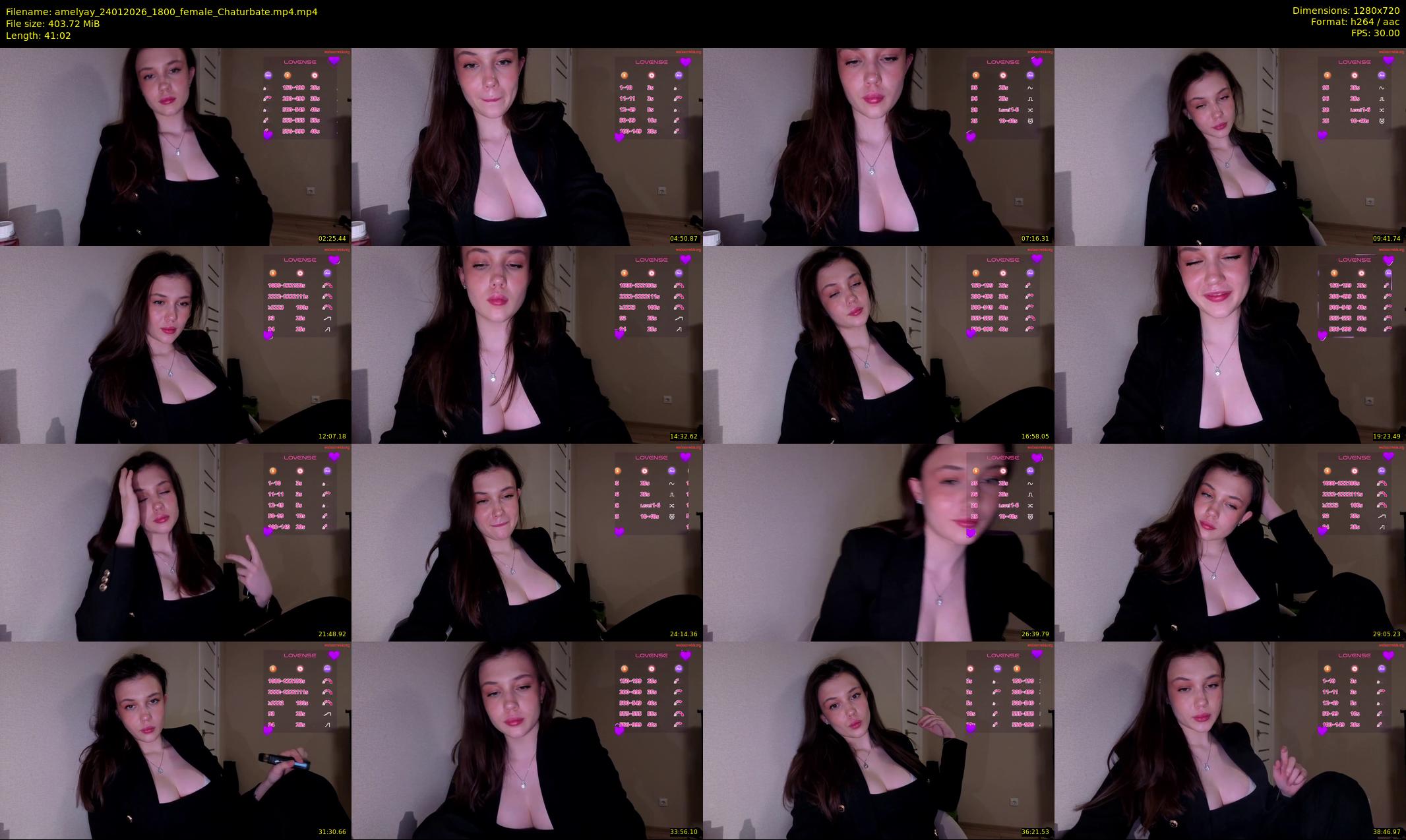 amelyay — 42 minute Chaturbate female cam show recording, 720p, Jan 24, 2026