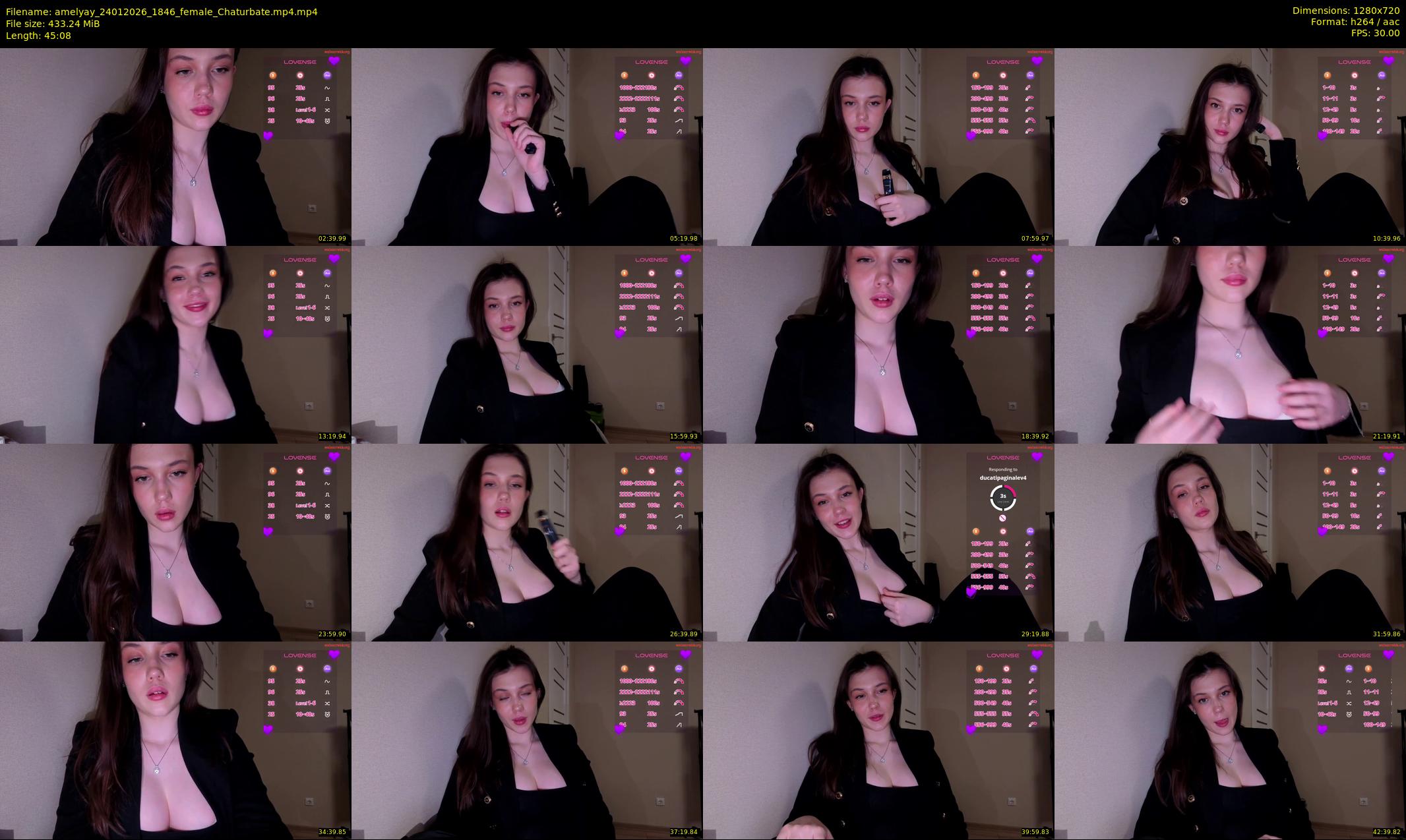 amelyay — 46 minute Chaturbate female cam show recording, 720p, Jan 24, 2026