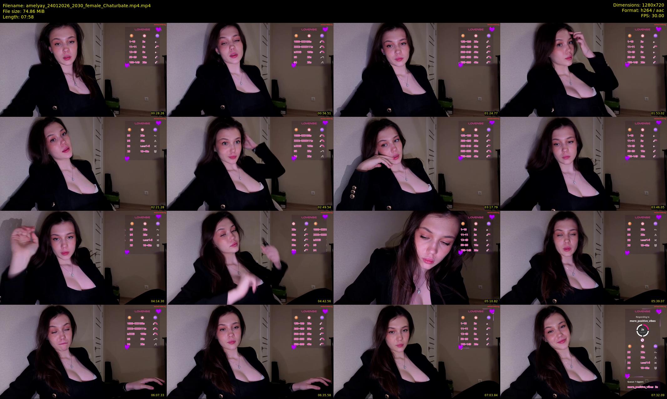 amelyay — 8 minute Chaturbate female cam show recording, 720p, Jan 24, 2026