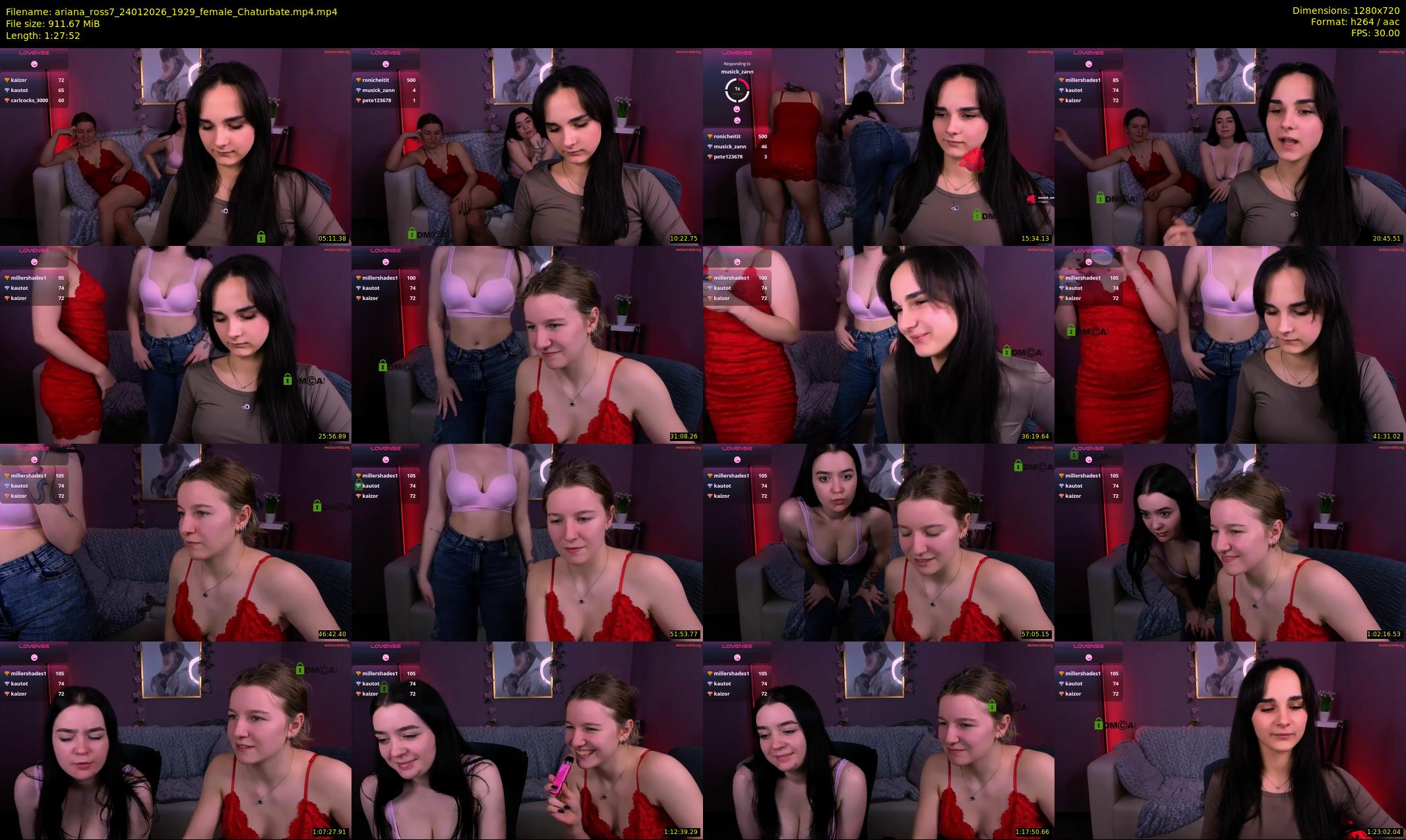 ariana_ross7 — 88 minute Chaturbate couple cam show recording, 720p, Jan 24, 2026