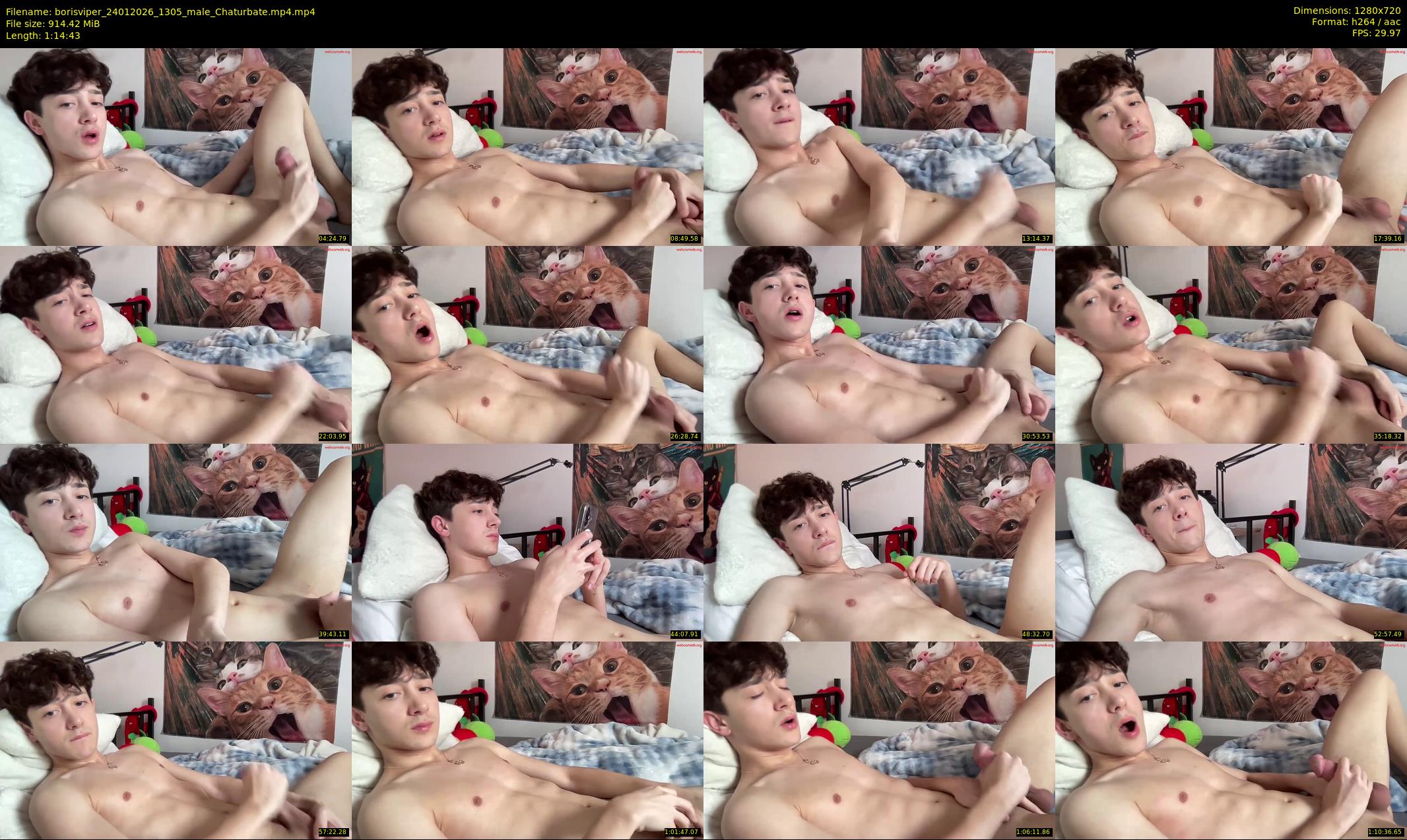 borisviper — 75 minute Chaturbate male cam show recording, 720p, Jan 24, 2026