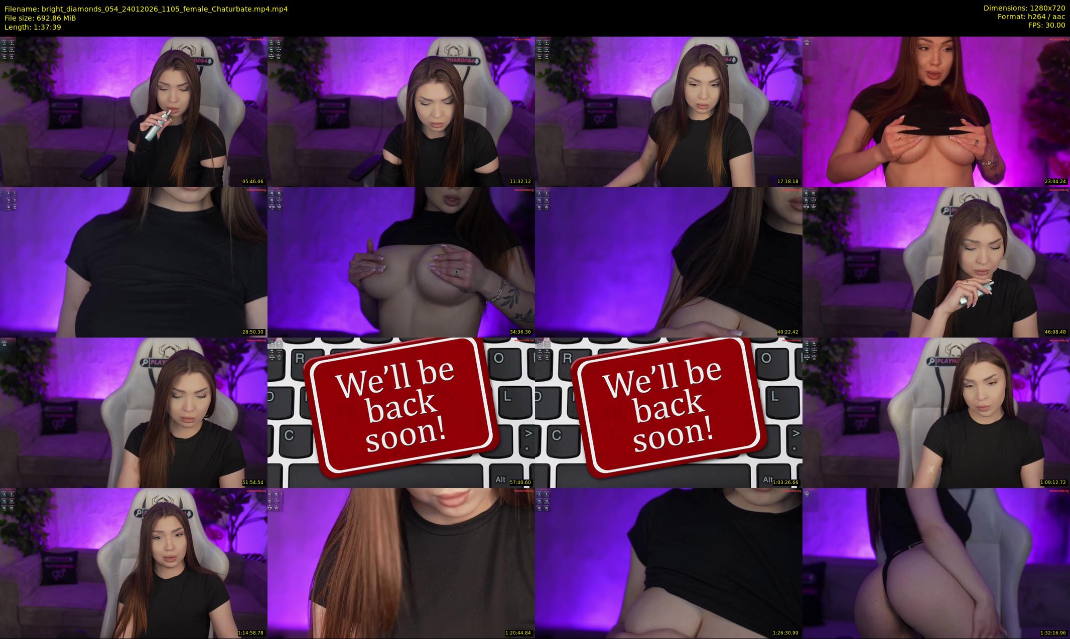 bright_diamonds_054 — 98 minute Chaturbate couple cam show recording, 720p, Jan 24, 2026